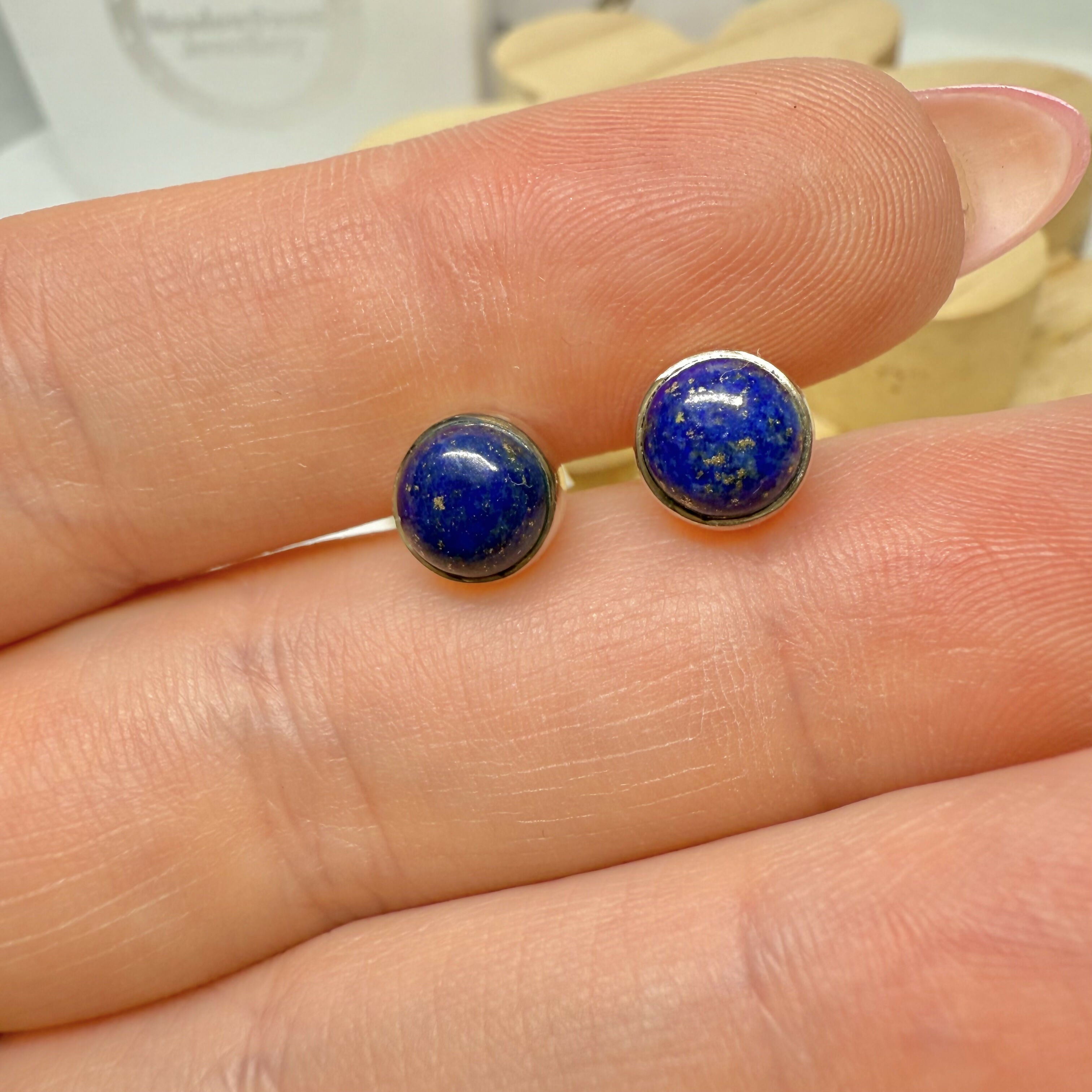 LAPIS LAZULI STUD EARRINGS