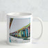 BEACH HUTS DESIGNED MUG