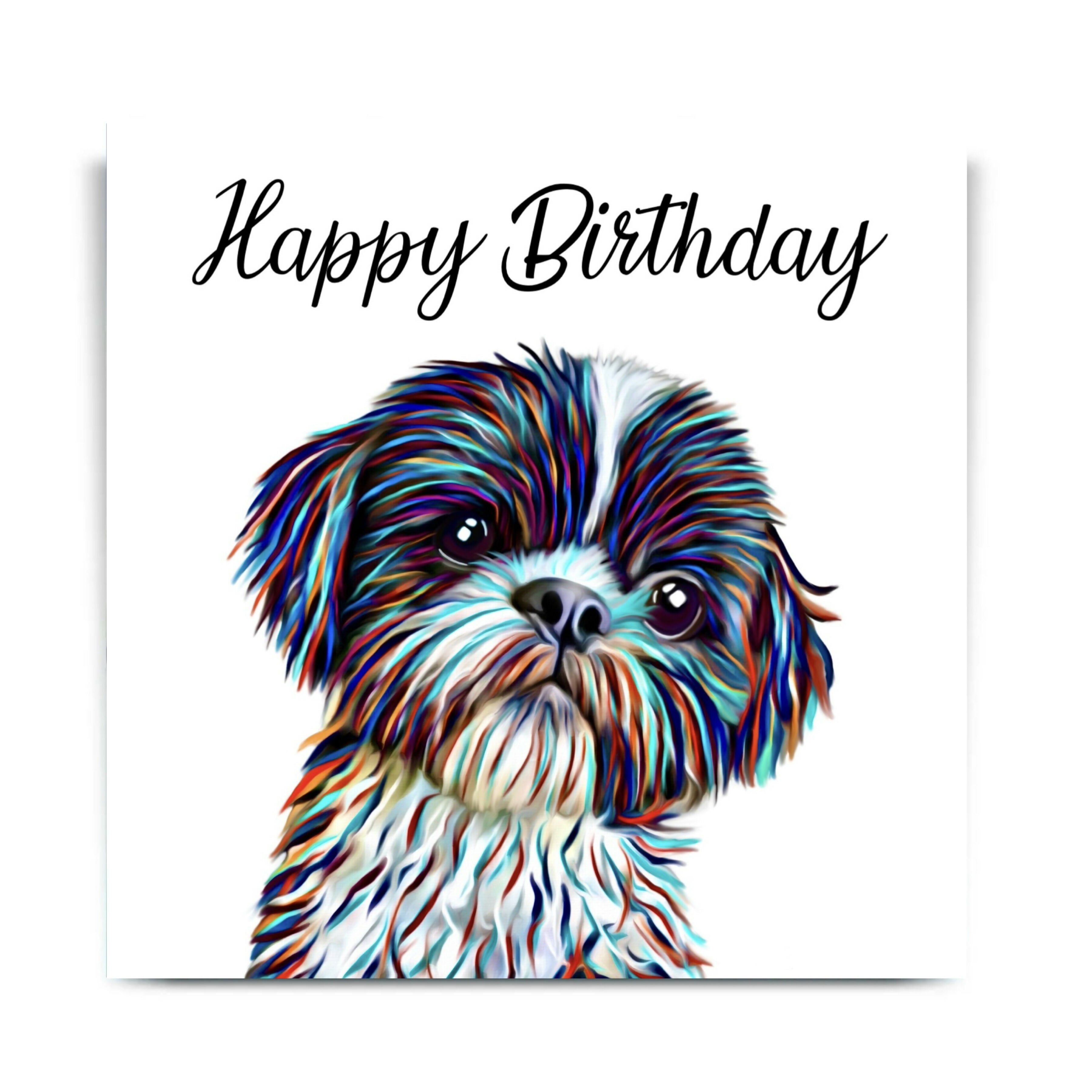SHIH ZUE DOG GREETINGS CARD