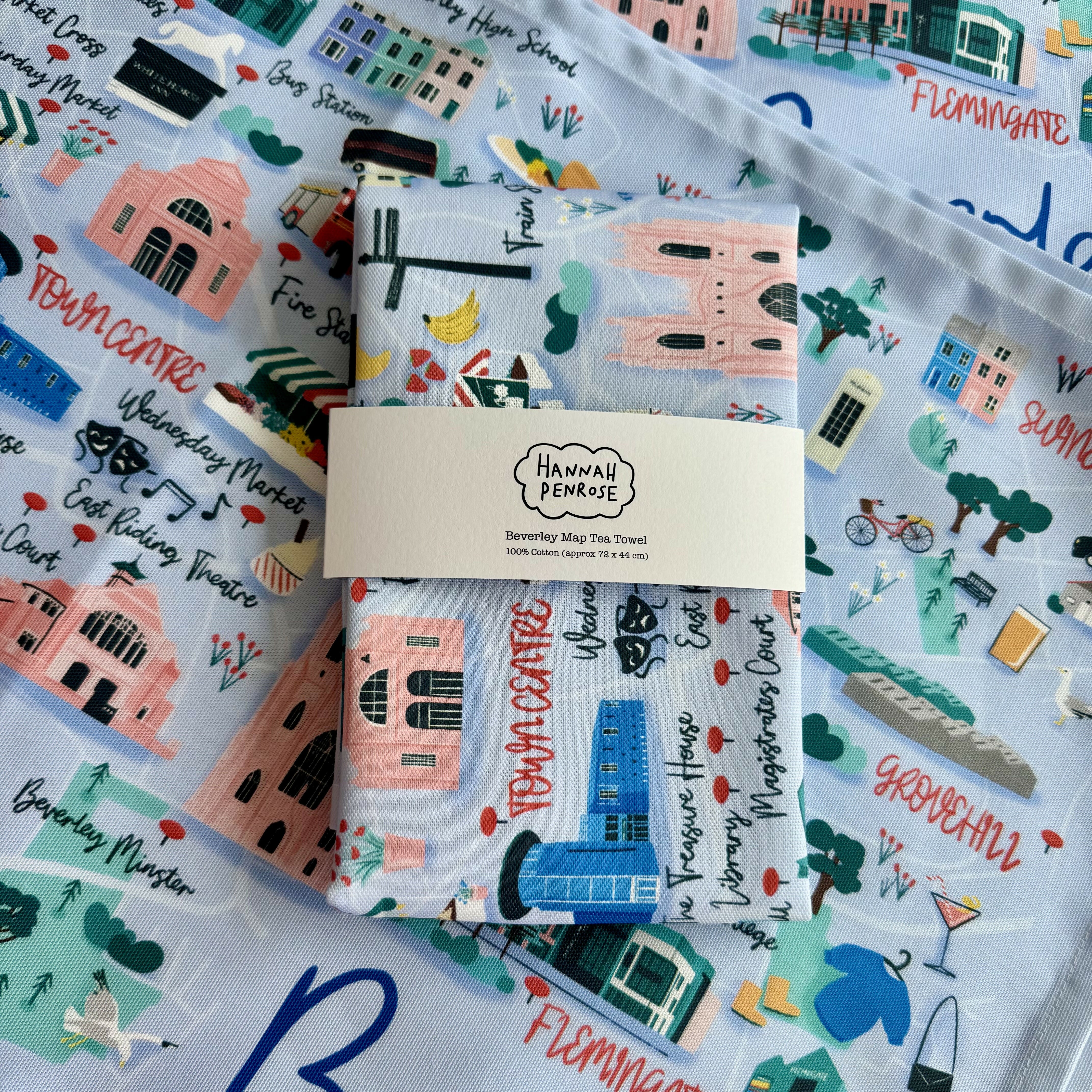 Beverley Map Tea Towel