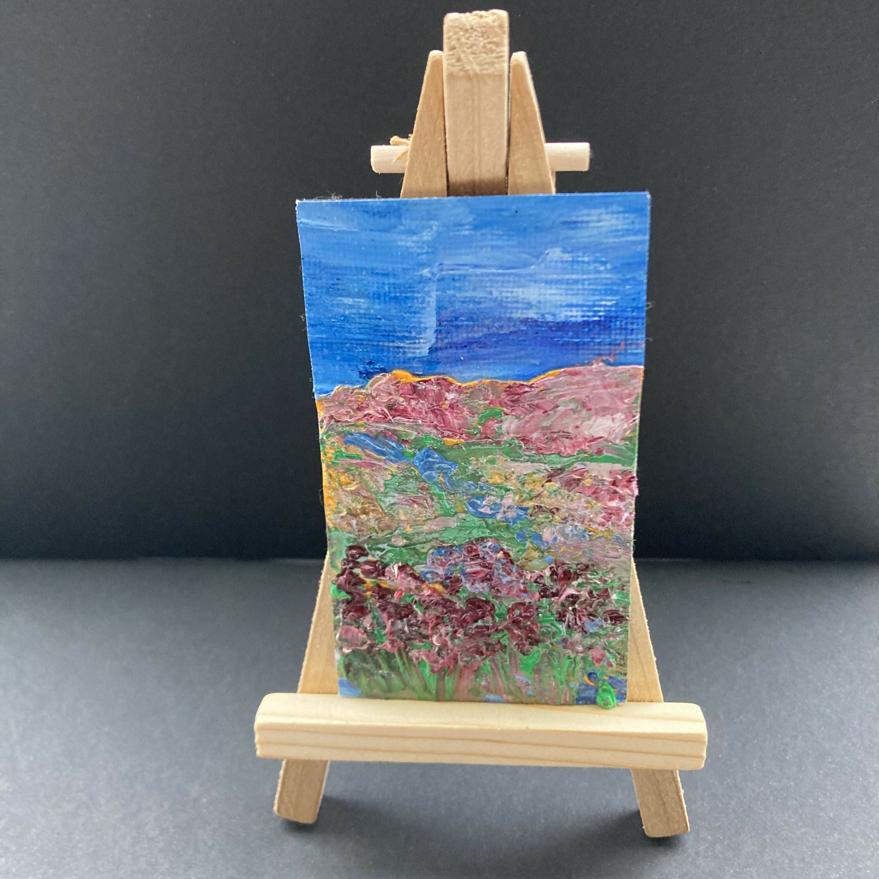 Heather By Beck - Original Oil Painting Mini Canvas Fridge Magnet