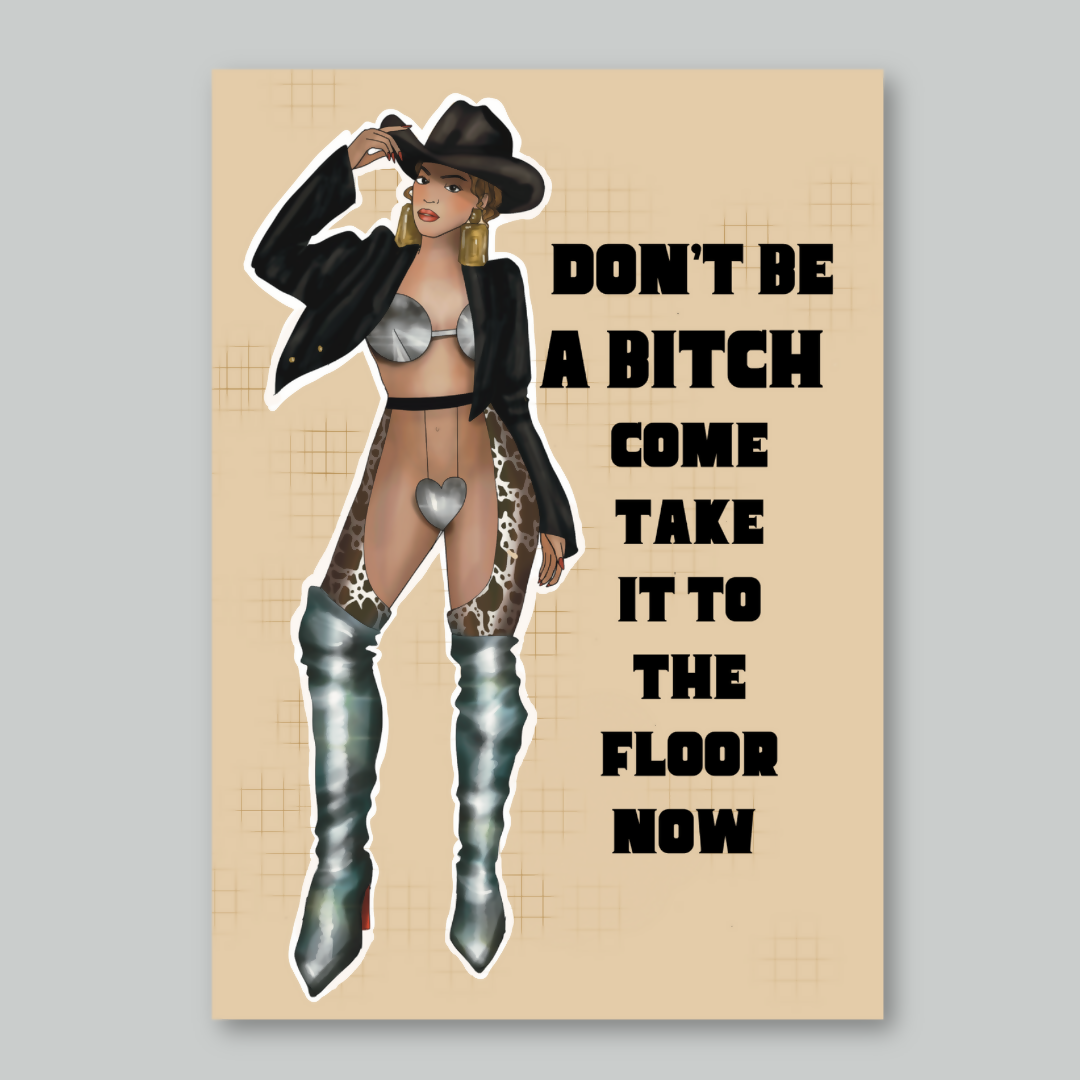 Texas Bey Fashion Illustration Print