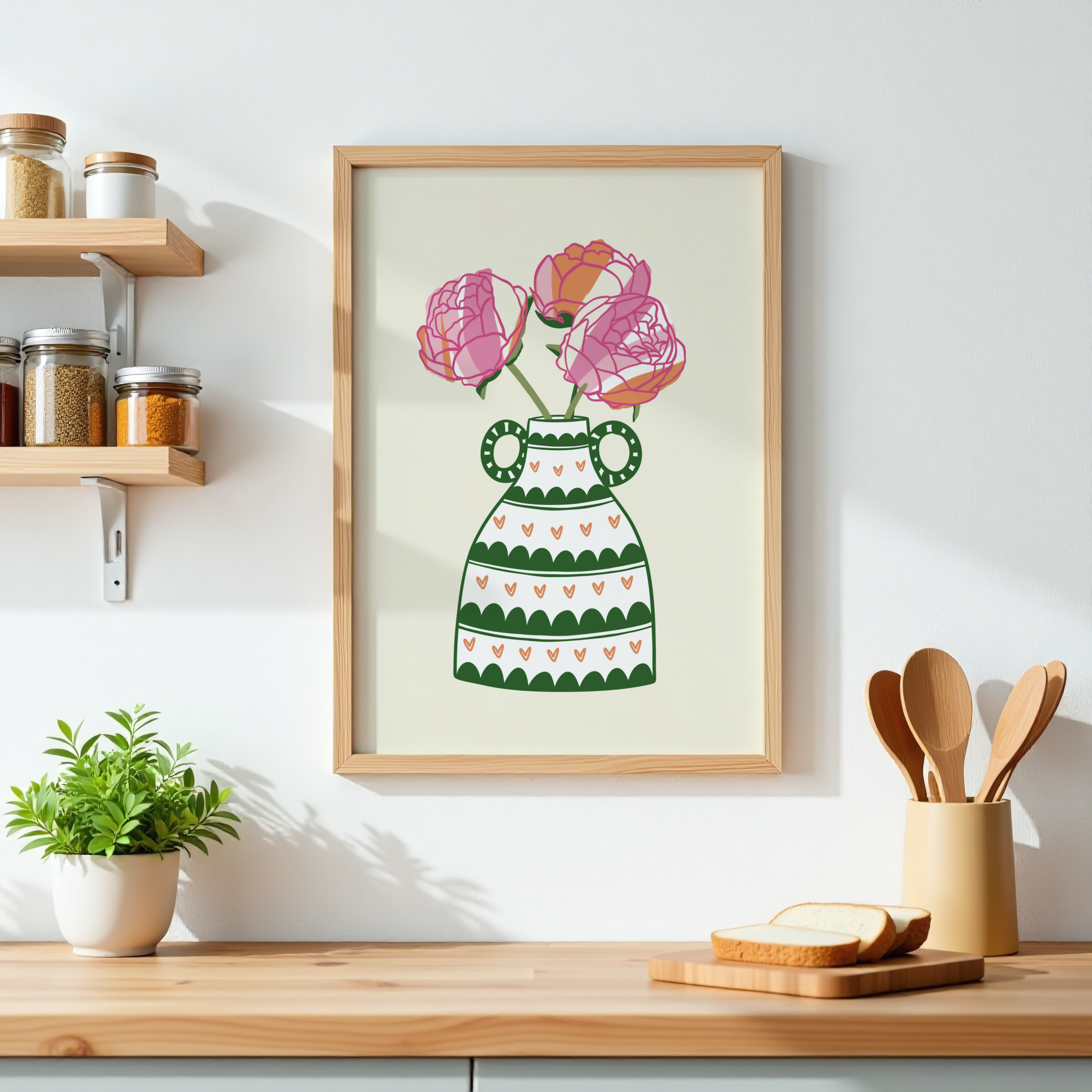 Peonies Vase Print