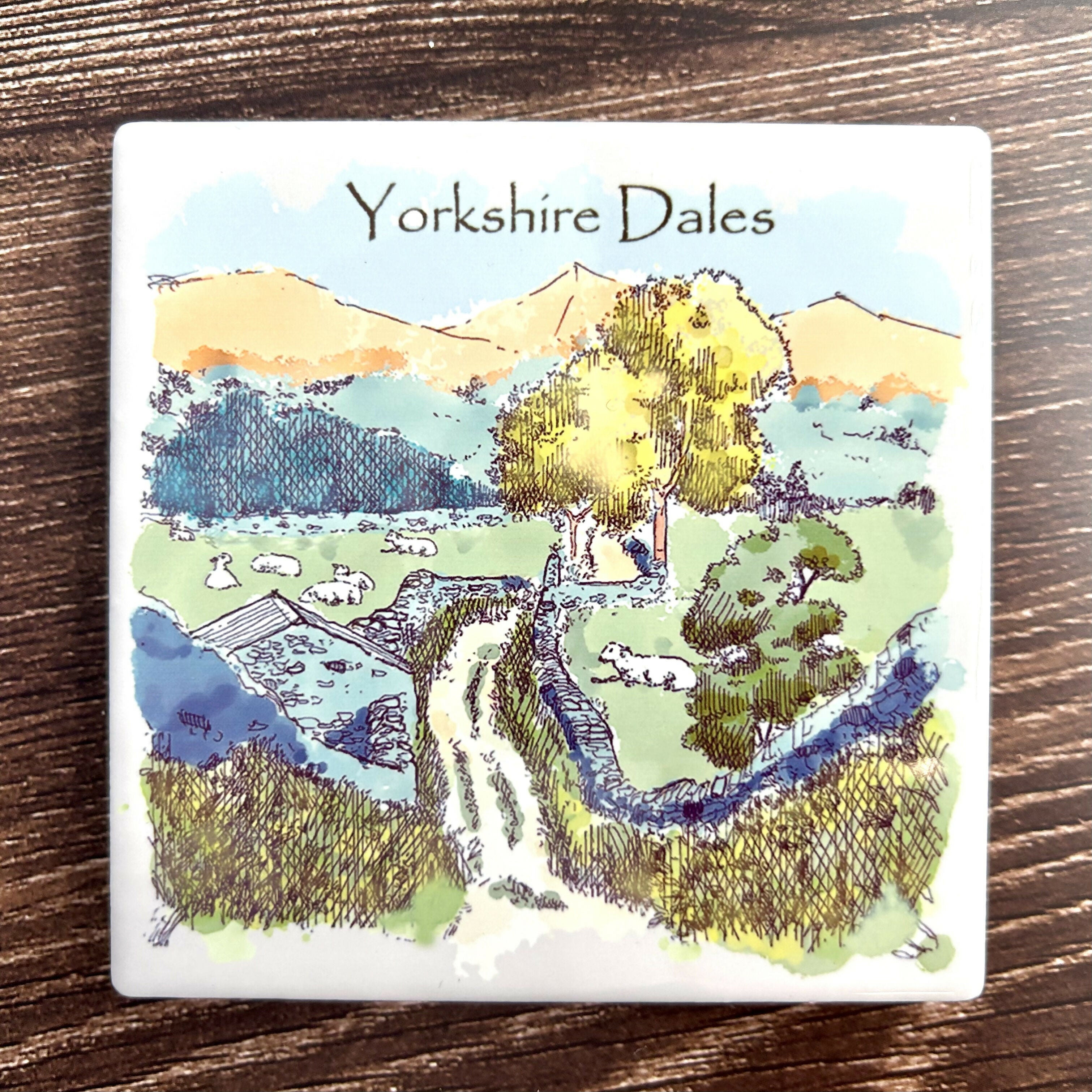 Yorkshire Dales Coaster | Hand-Painted Ceramic | Art & Soul