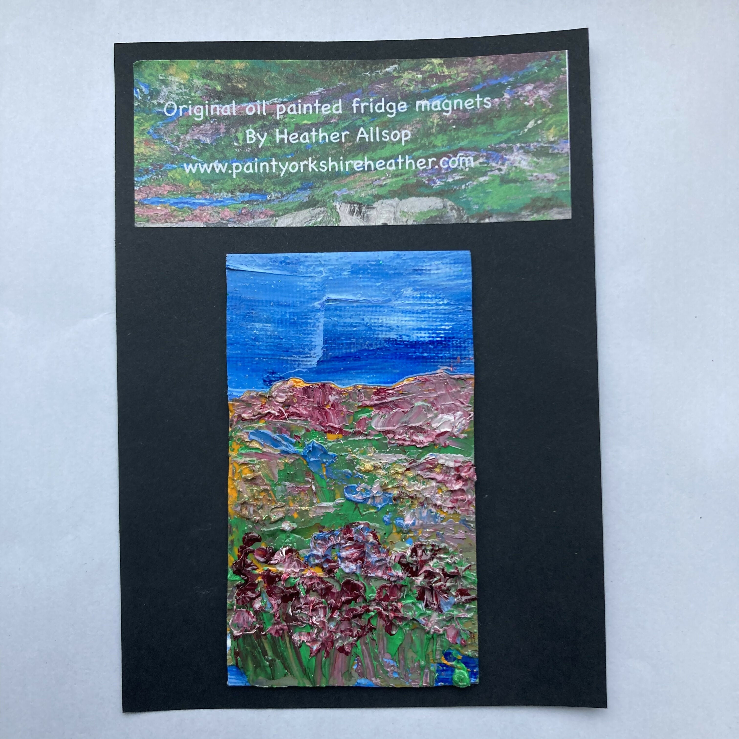 Heather By Beck - Original Oil Painting Mini Canvas Fridge Magnet