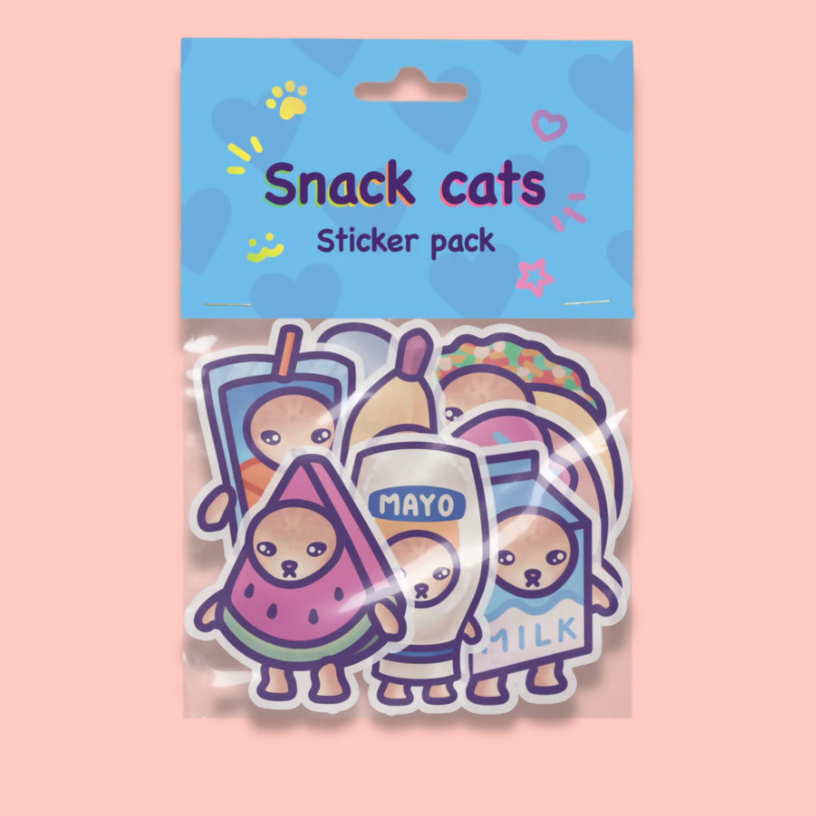 Cat Theme Sticker Packs - Various Designs