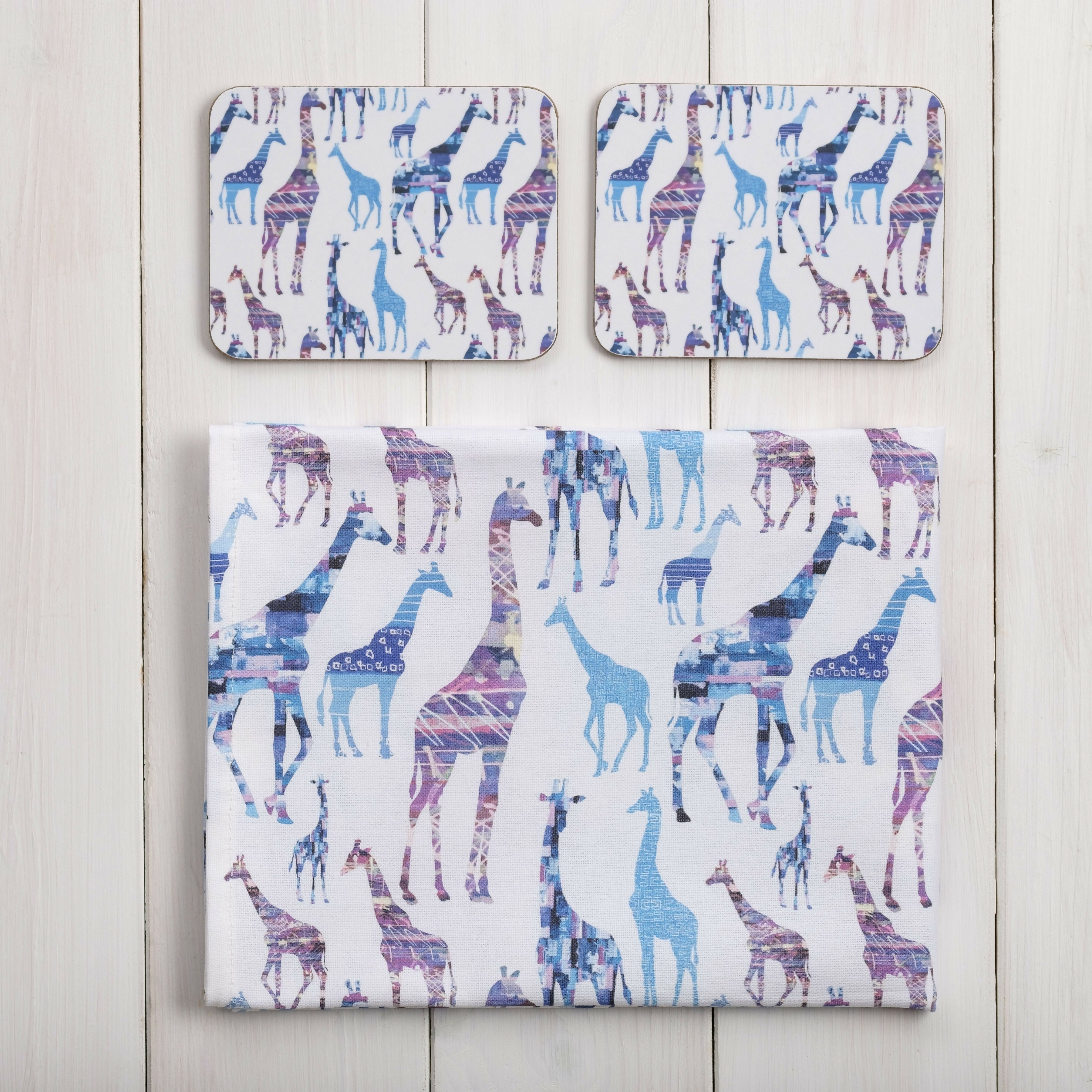 Linen Tea Towel - Giraffes