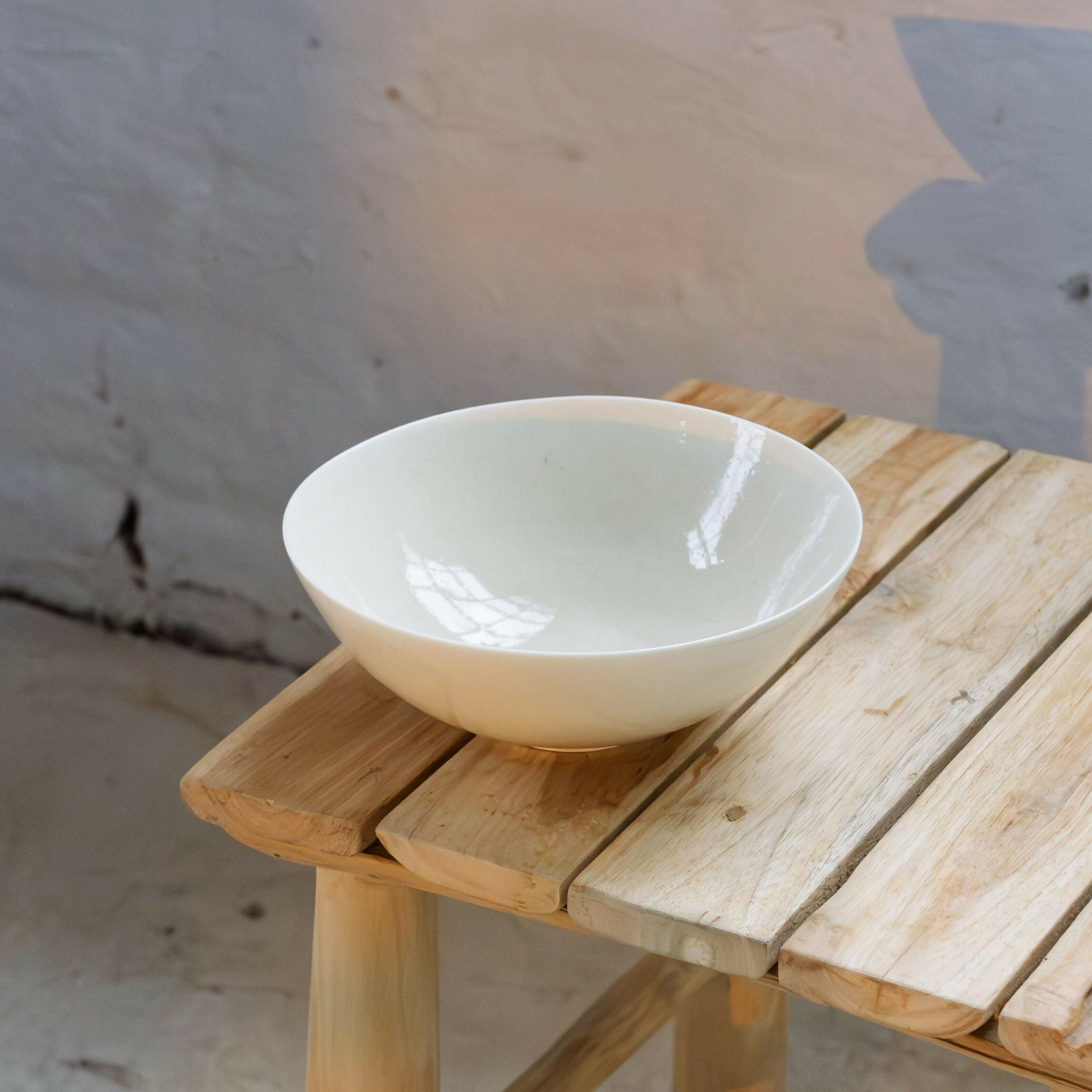 Hand Thrown Porcelain Wide Bowl