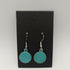Blue Circle Enamel Earrings