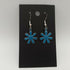 Blue Enamel Flower Earrings