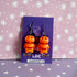 3d Pumpkin Guy Earrings