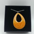 Apricot and Tangerine Leopard Print Enamel Pendant