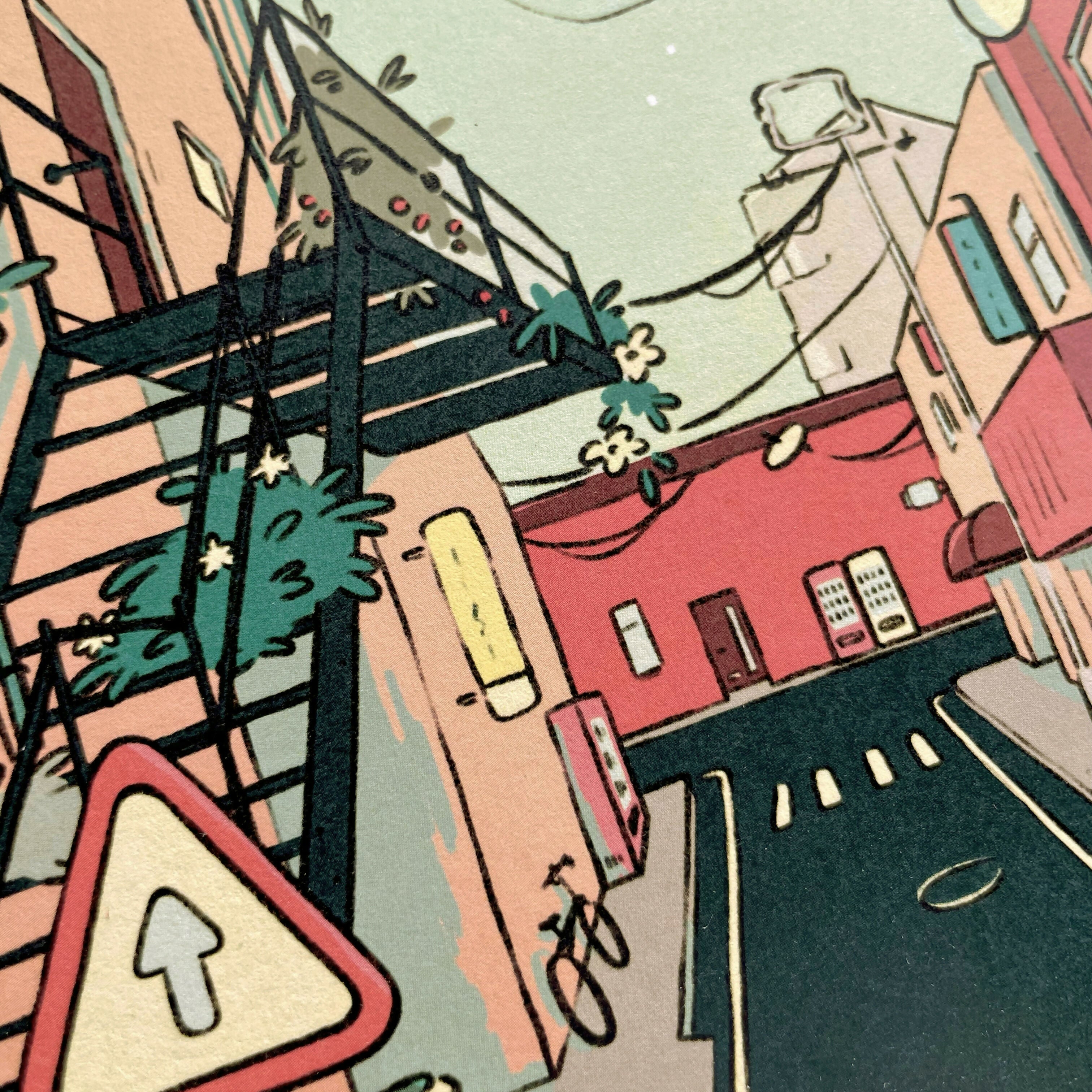 Sleepy Streets A5 Print