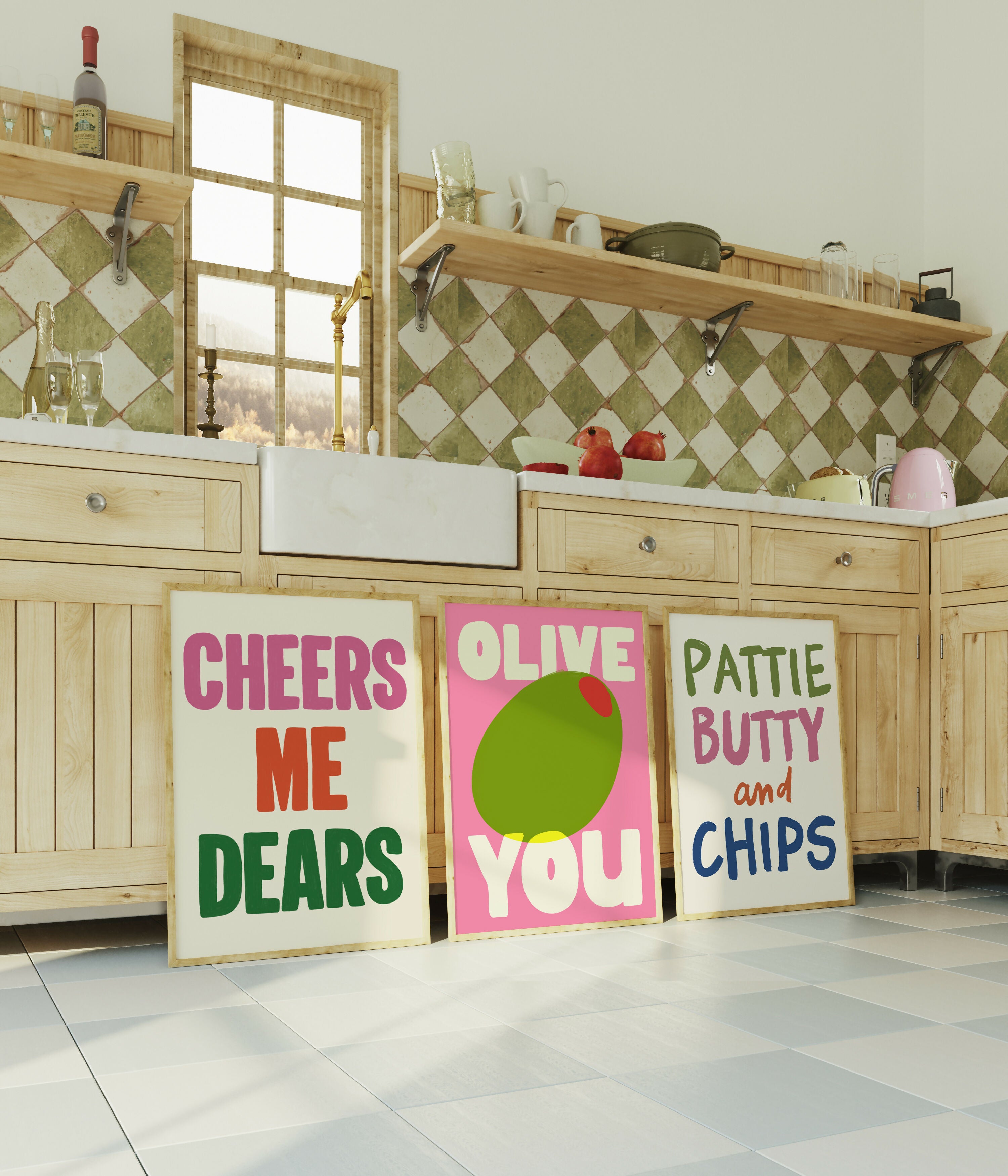 Pattie Butty & Chips Print - Fun Artwork for Food Lovers | Art & Soul