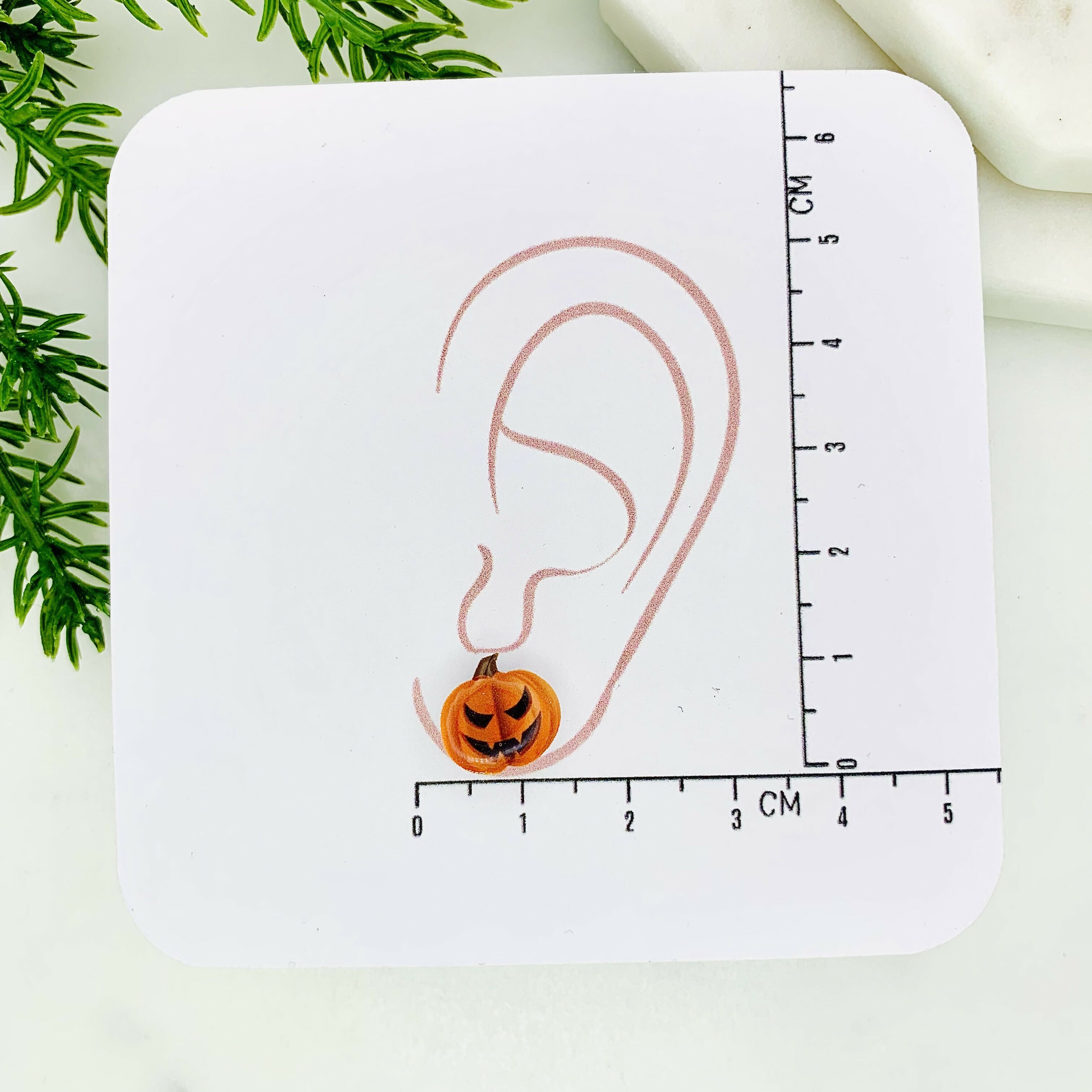 Jack O Lantern Halloween Stud Earrings