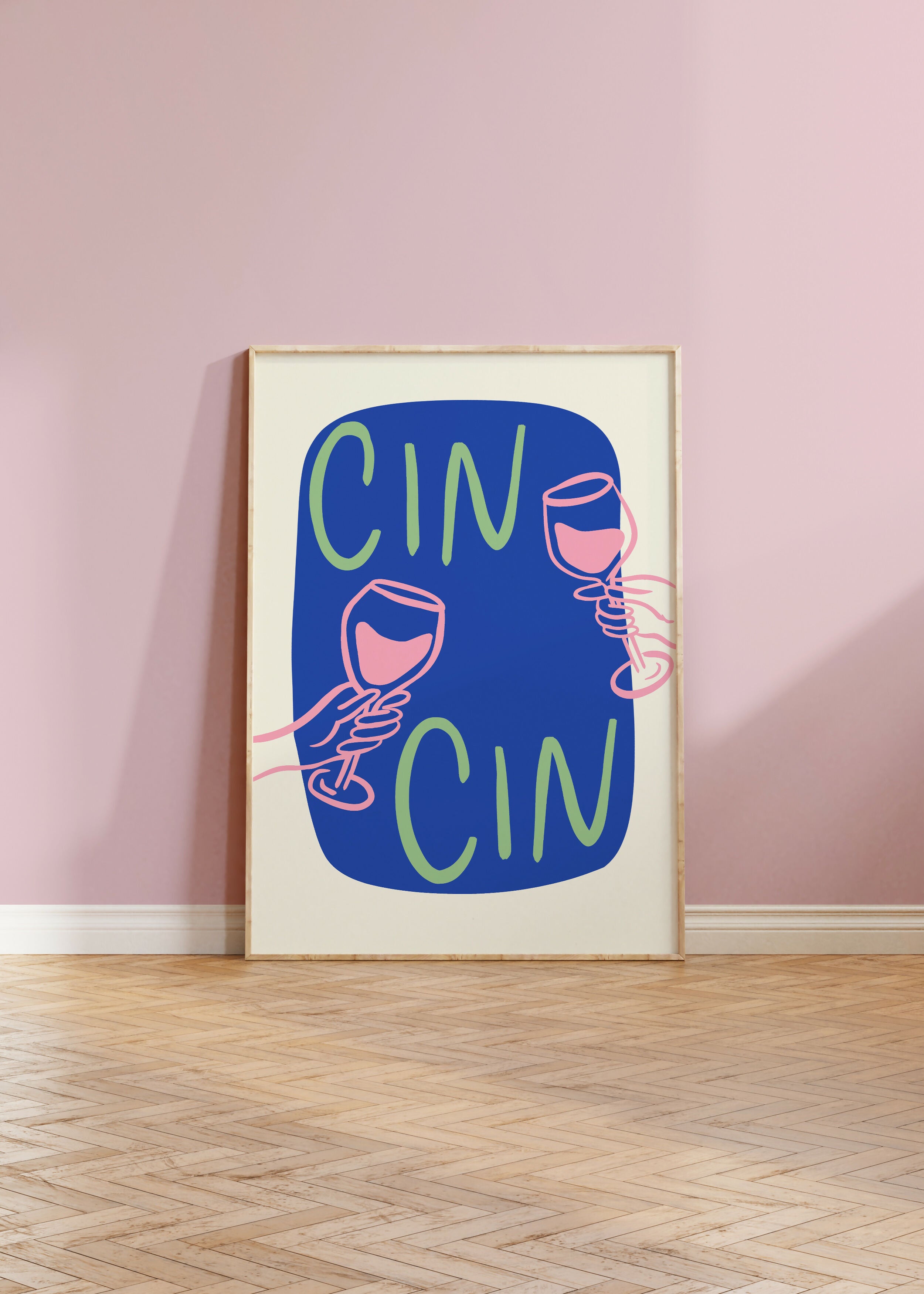 Cin Cin illustration Print