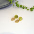 Olive and Gold Botanical Dangle Earrings - Handmade Polymer Clay - Polly Plant