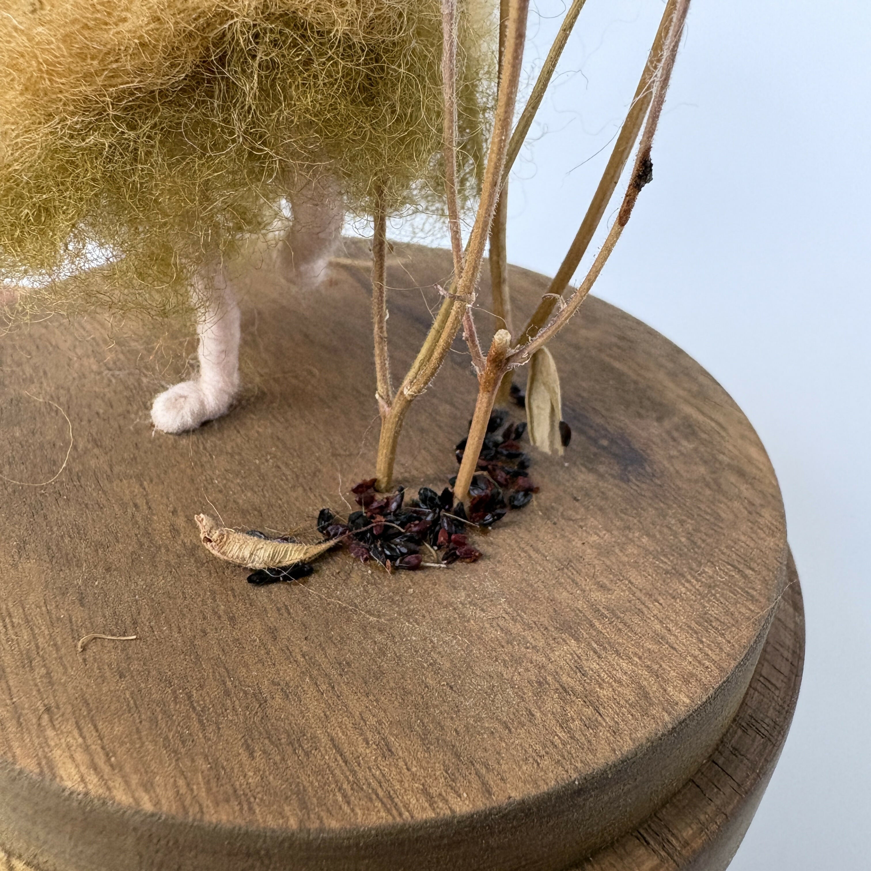 Flowers whisper beauty to the world, even as they fade, wilt and fall - Felted Fairy