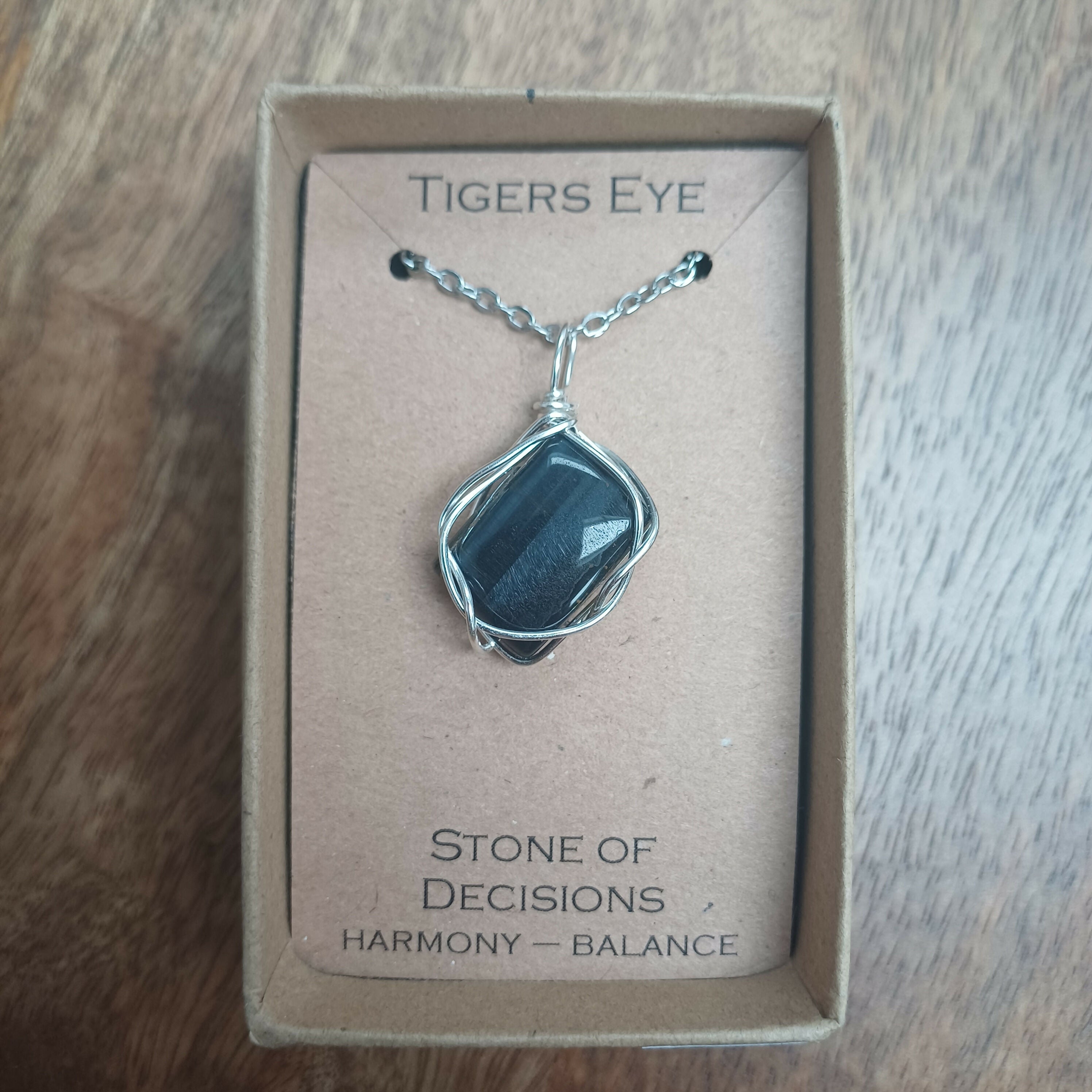 Tigers Eye Wire Wrapped Pendant