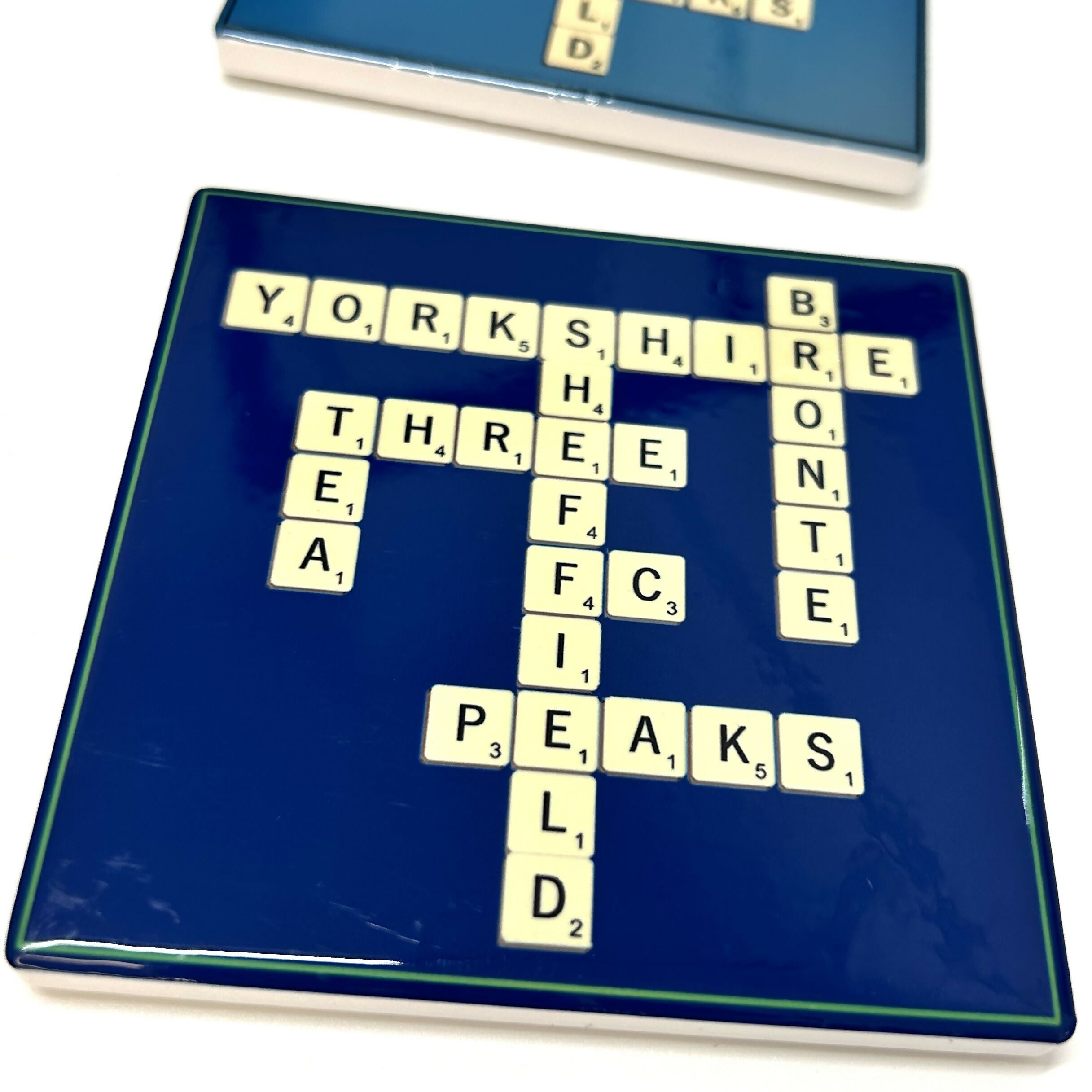 Ceramic Coaster | Hand-Painted Scrabble Yorkshire | Art & Soul