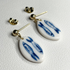 Handpainted Polymer Earrings With Gold Plated Fastenings