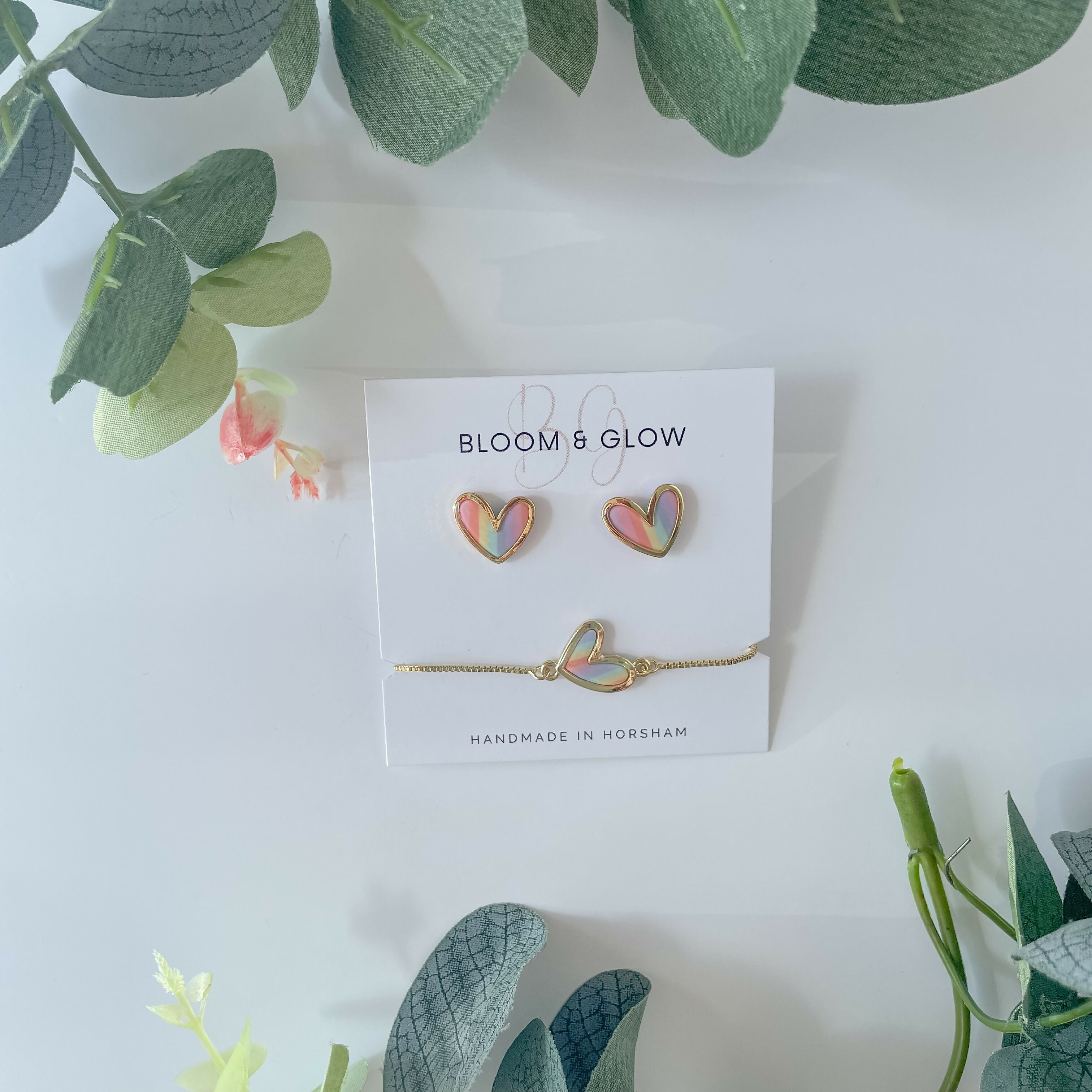 Heart Earring and Bracelet Set - Handmade Elegance | Art & Soul