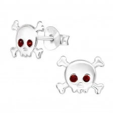 skull and cross bones stud