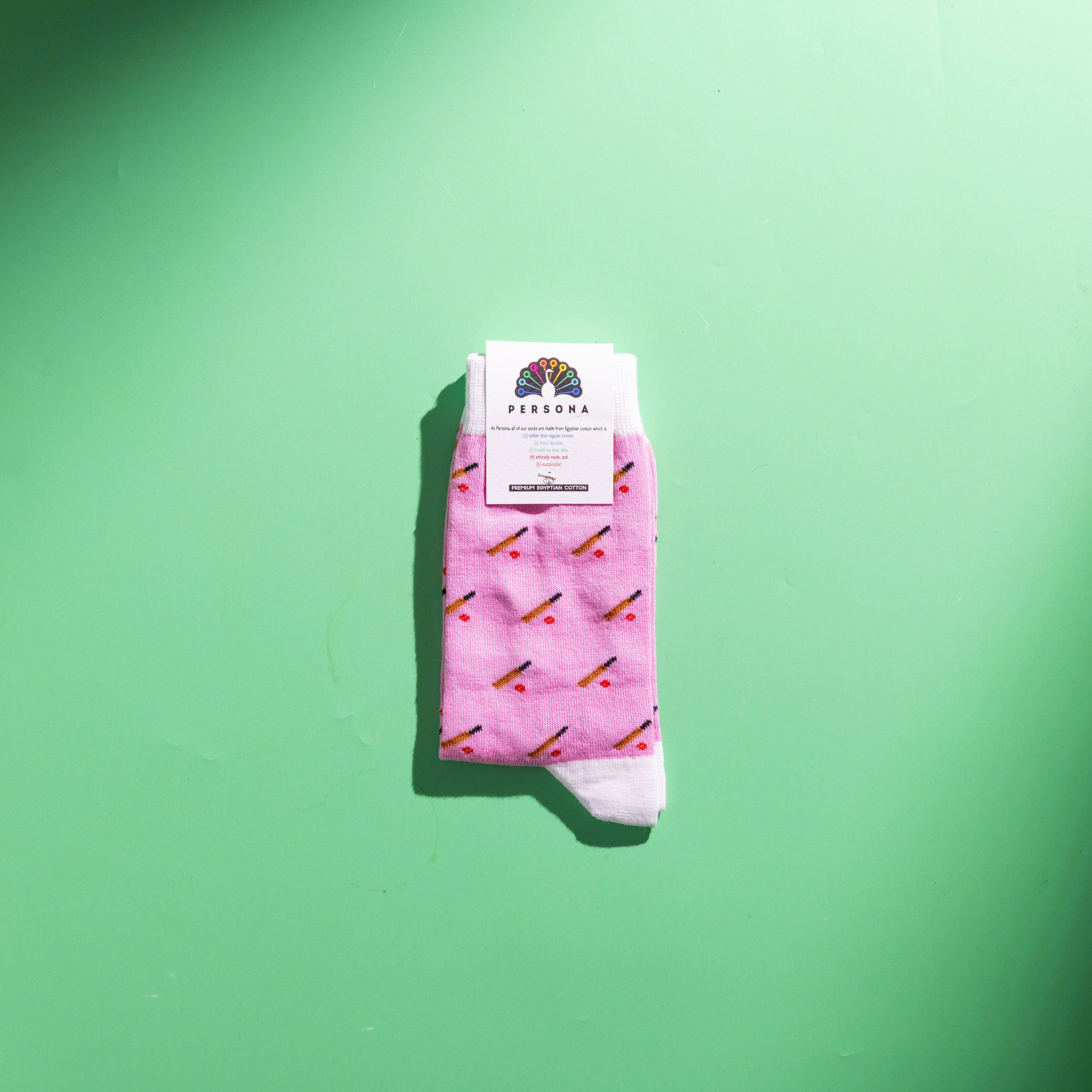 Persona Cricket Pattern Egyptian Cotton Men's Socks | UK 6.5 - 11