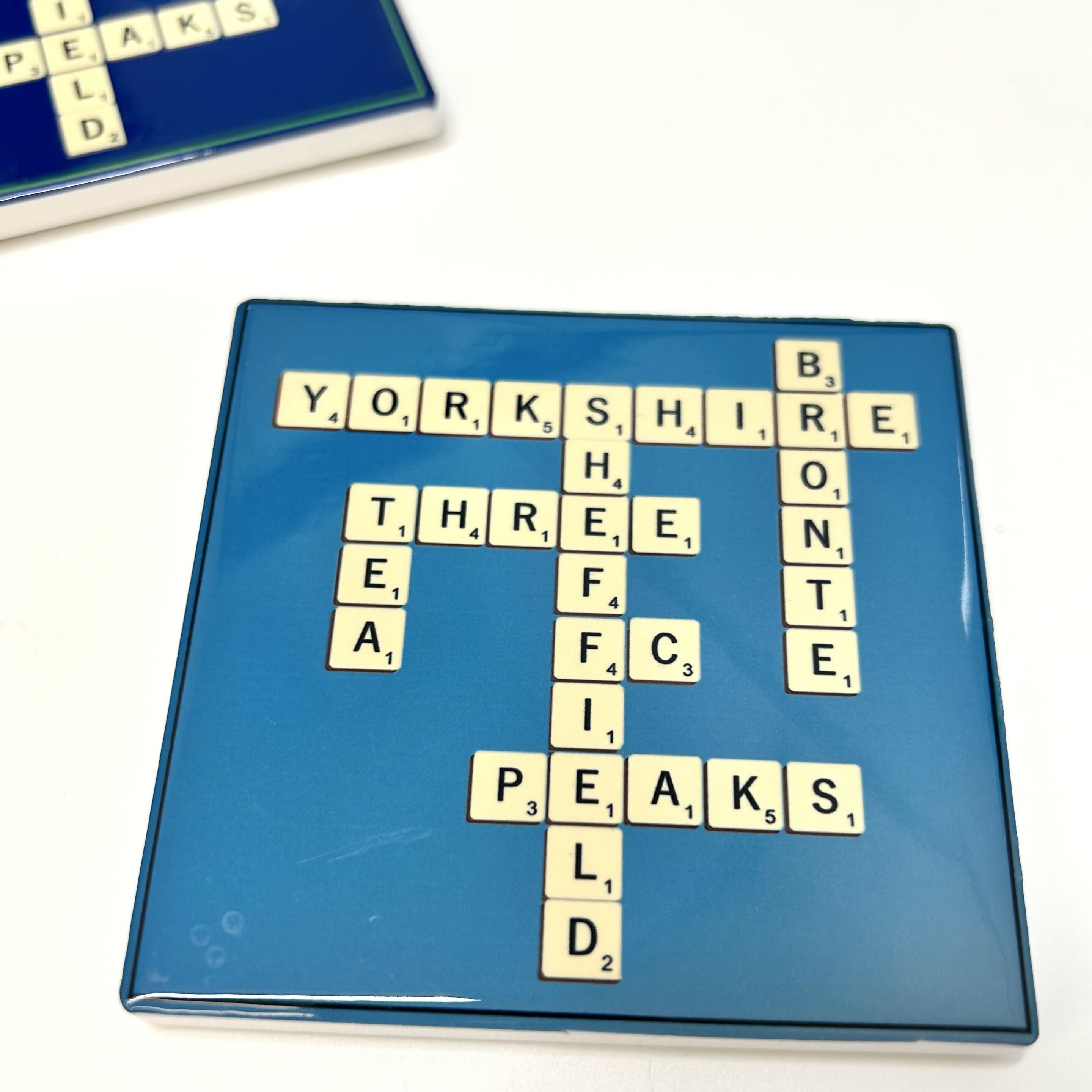 Ceramic Coaster | Hand-Painted Scrabble Yorkshire | Art & Soul