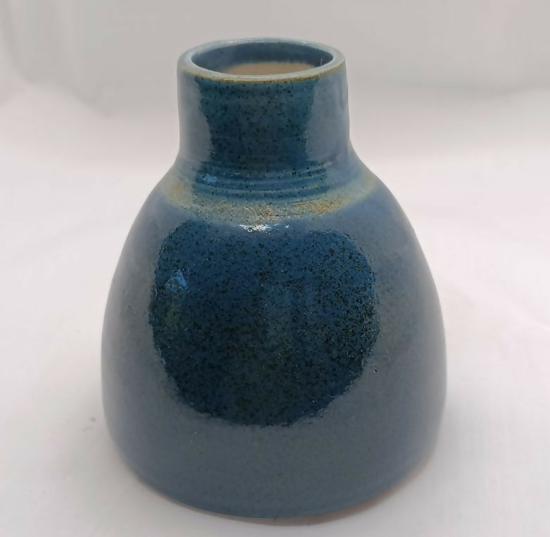 Indigo Stoneware Bud Vase