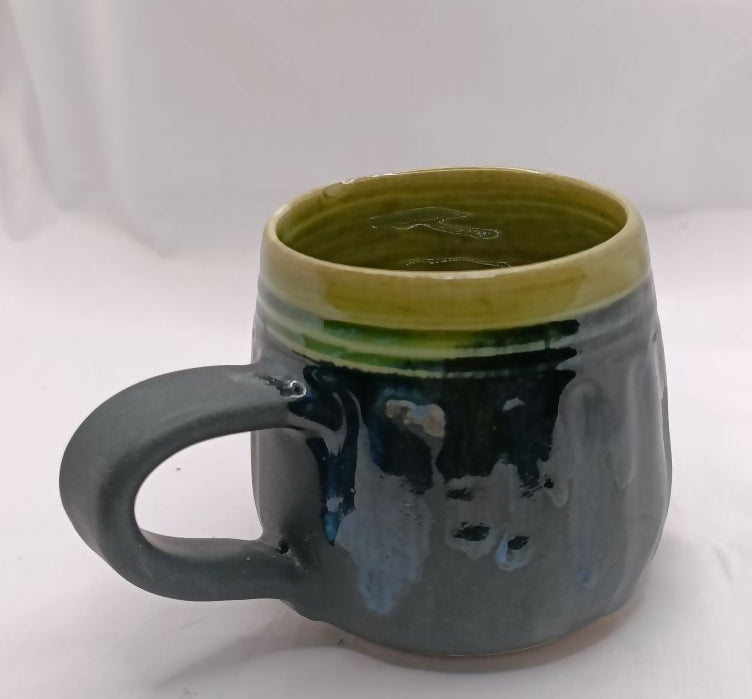 Black & Olive Handmade Mug