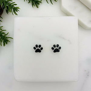 Dog Paw Print Stud Earring
