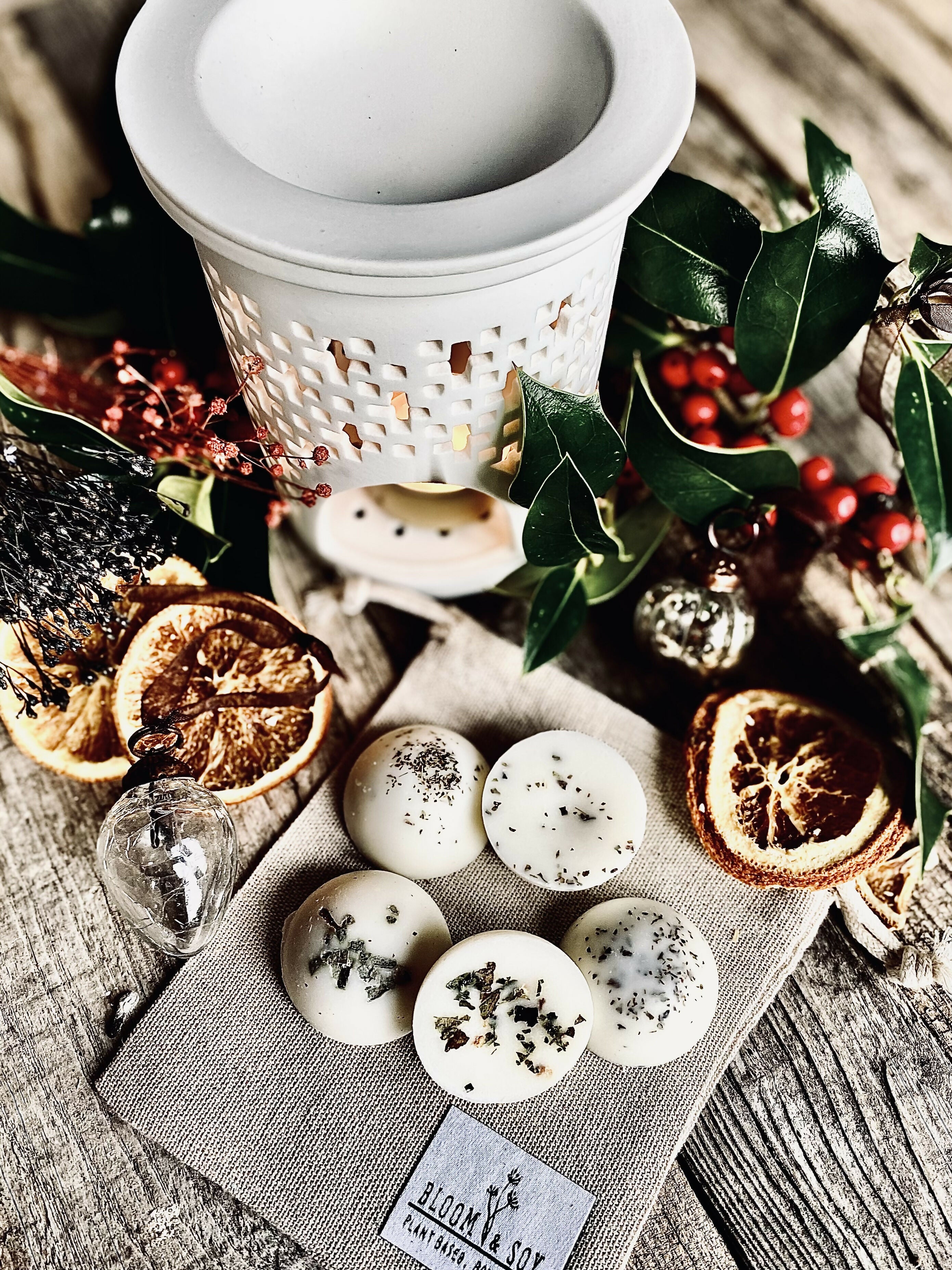 SWEET ORANGE & GERANIUM, 6 BOTANICAL SOY WAX MELTS