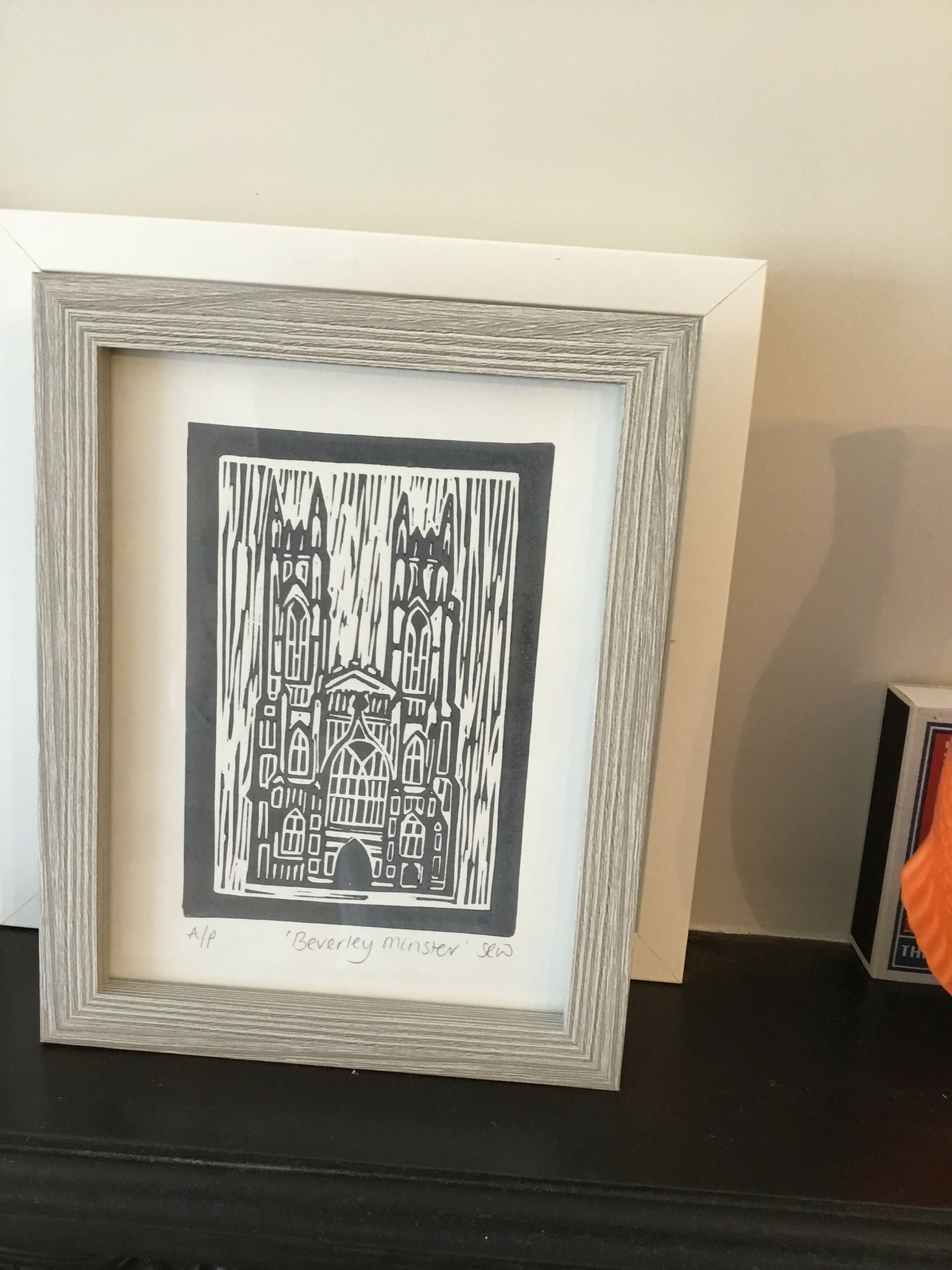 Beverley Minster Framed Lino Cut Print