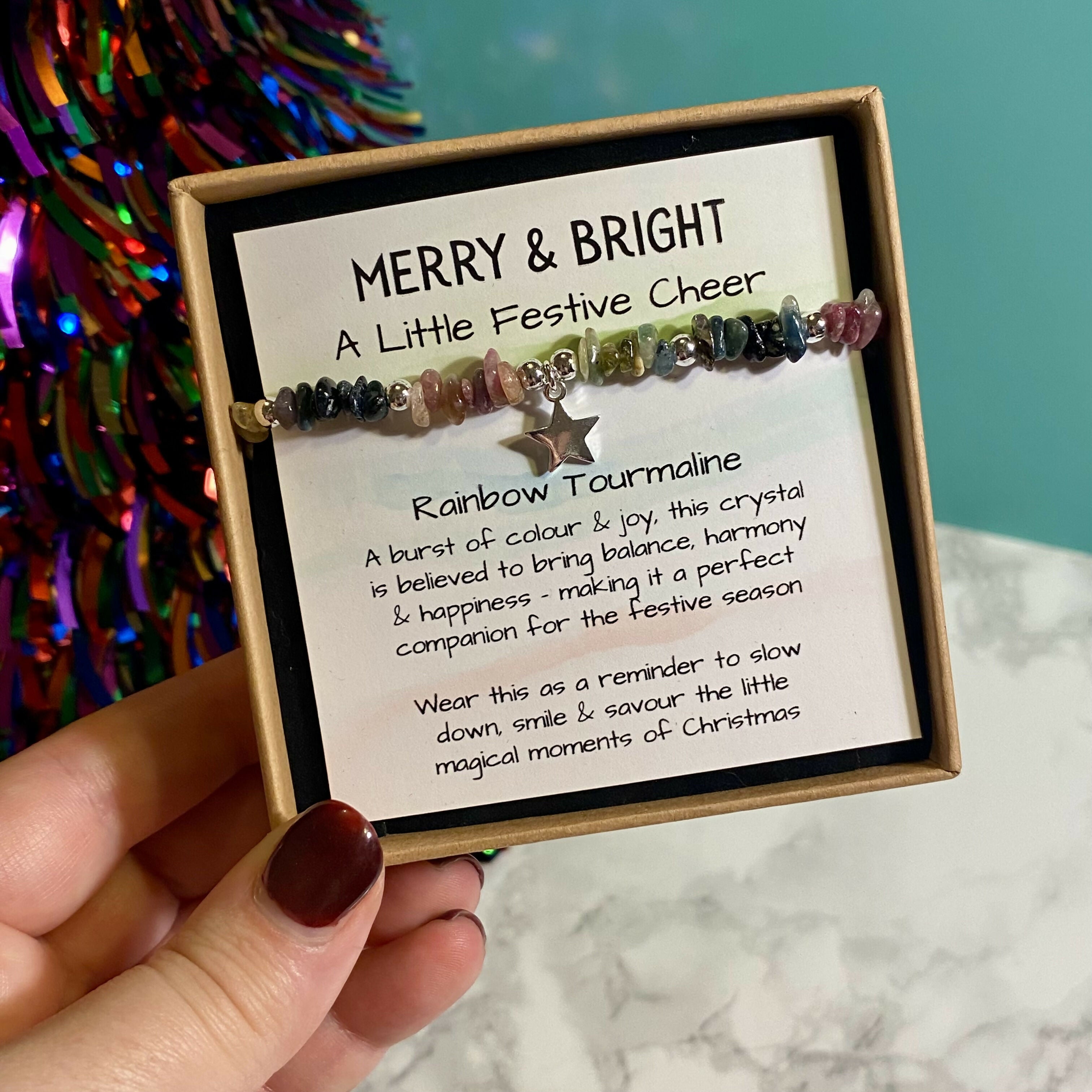 Festive Collection - Crystal Bracelet - Tourmaline