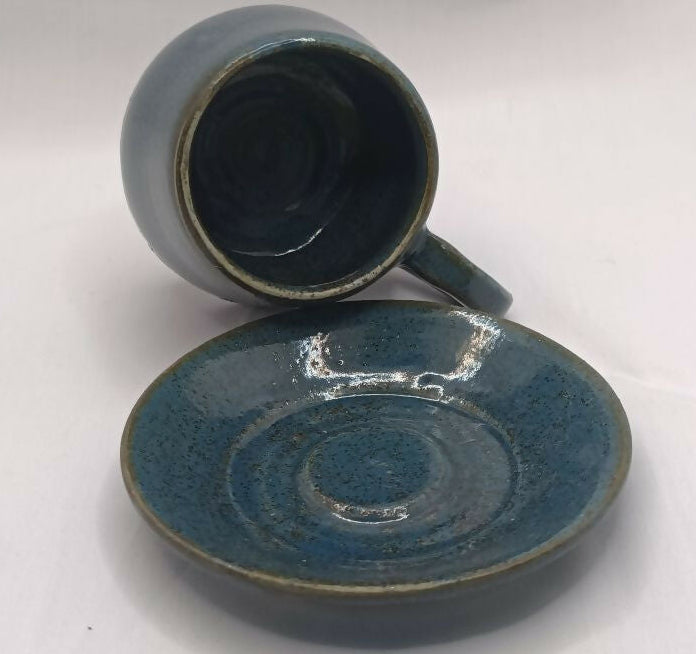Indigo Espresso Cup And Saucer