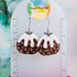 Handmade Christmas Pudding Resin Earrings
