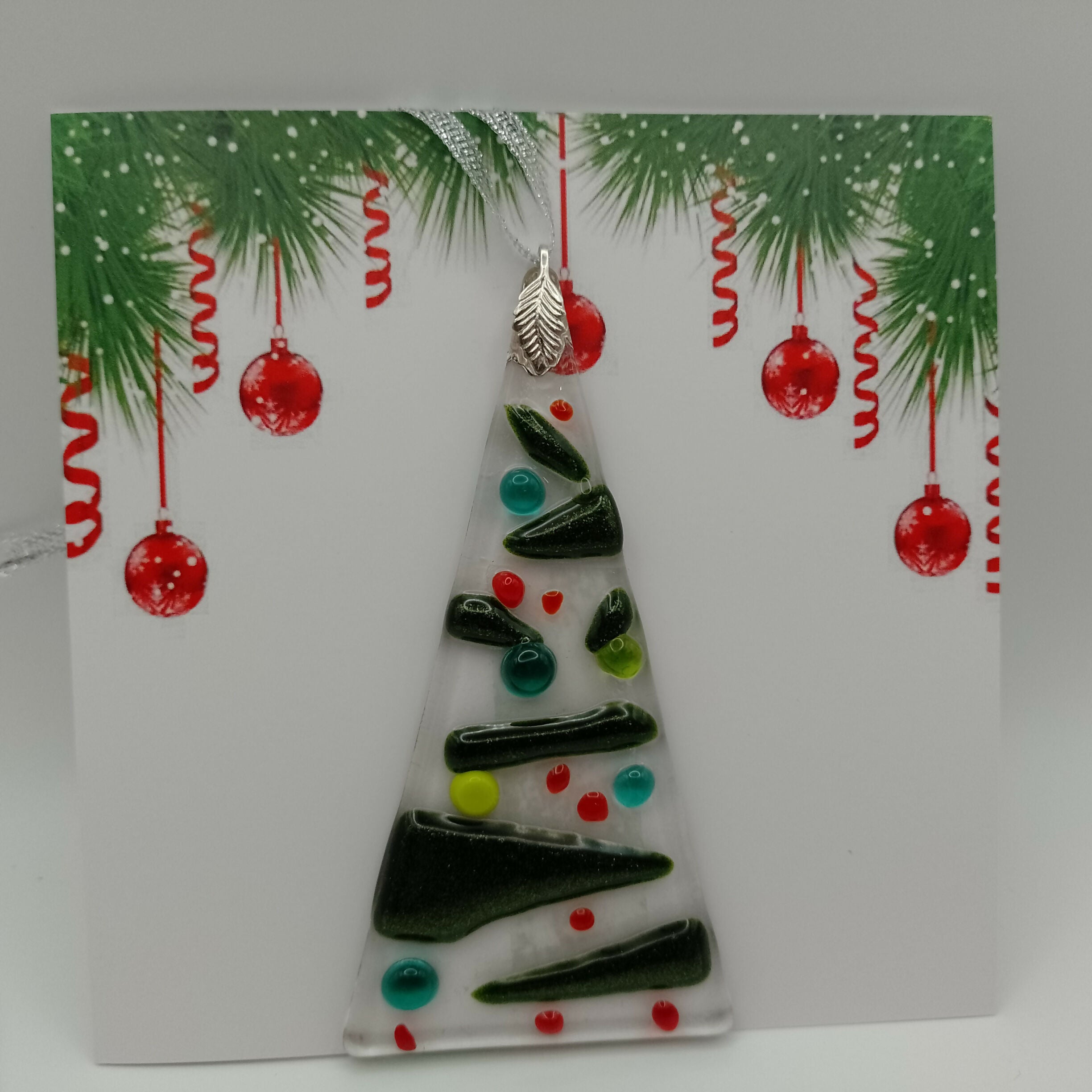 Fused Glass Christmas Card