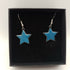 Blue Star Enamel Earrrings