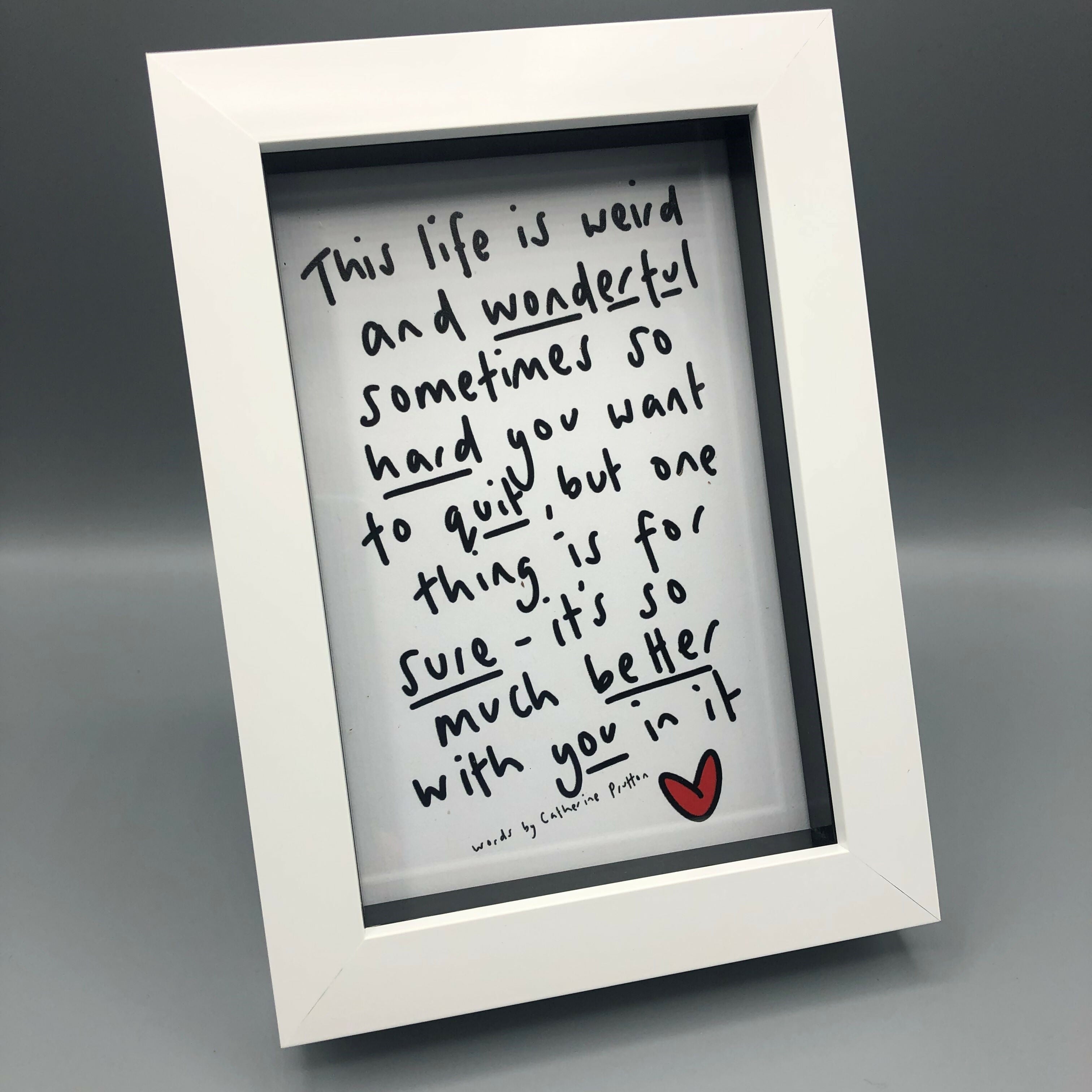 Original Poem - Multiple Options (A6 Box Frame)
