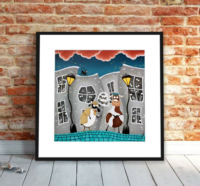 No Sheep, Shearlock! | Humorous Sheep Art | Art & Soul
