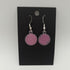 Pink Circle Enamel Earrings
