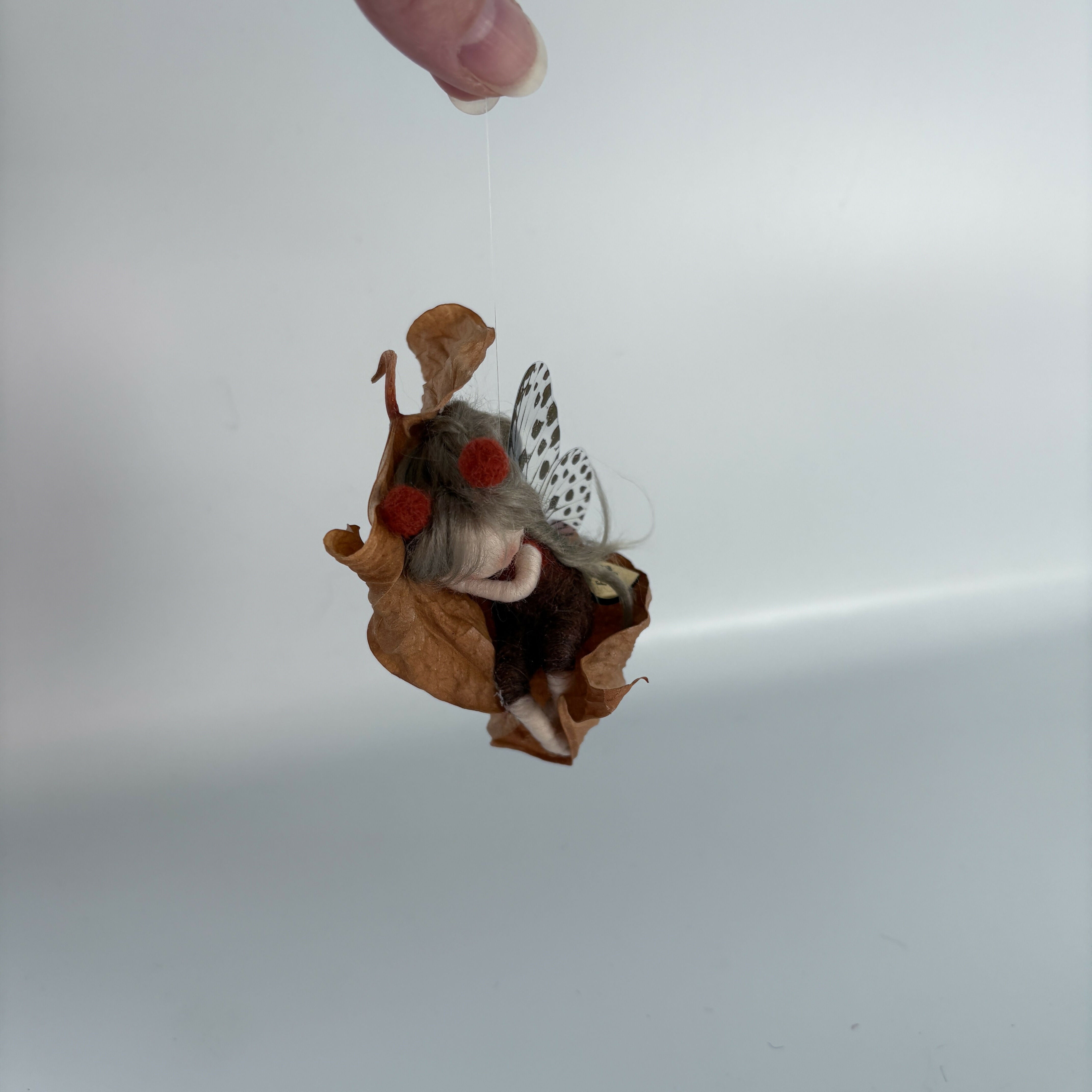 Fairy Laid Sleeping Inside A Leaf