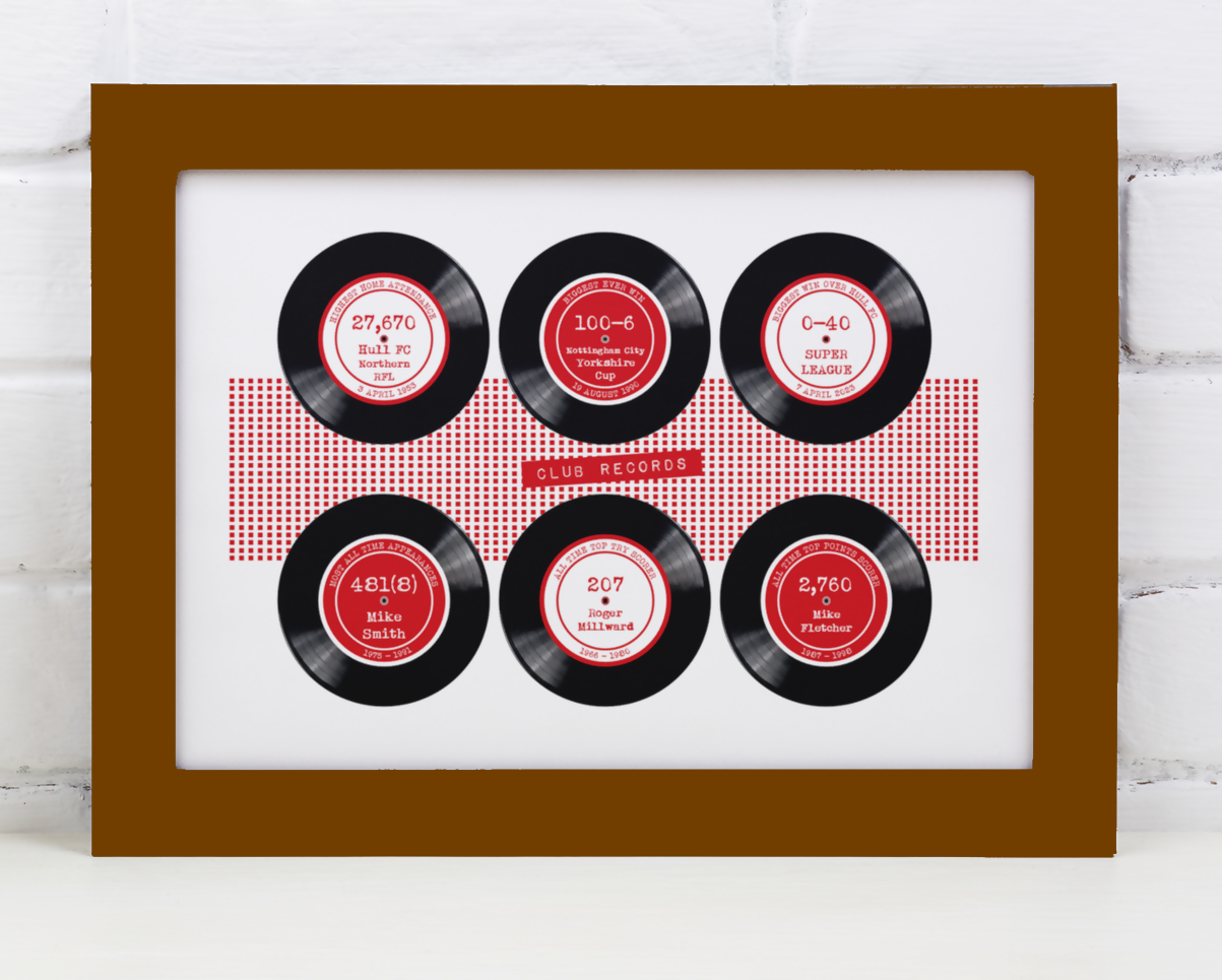 Hull KR Art Print CLUB RECORDS Design