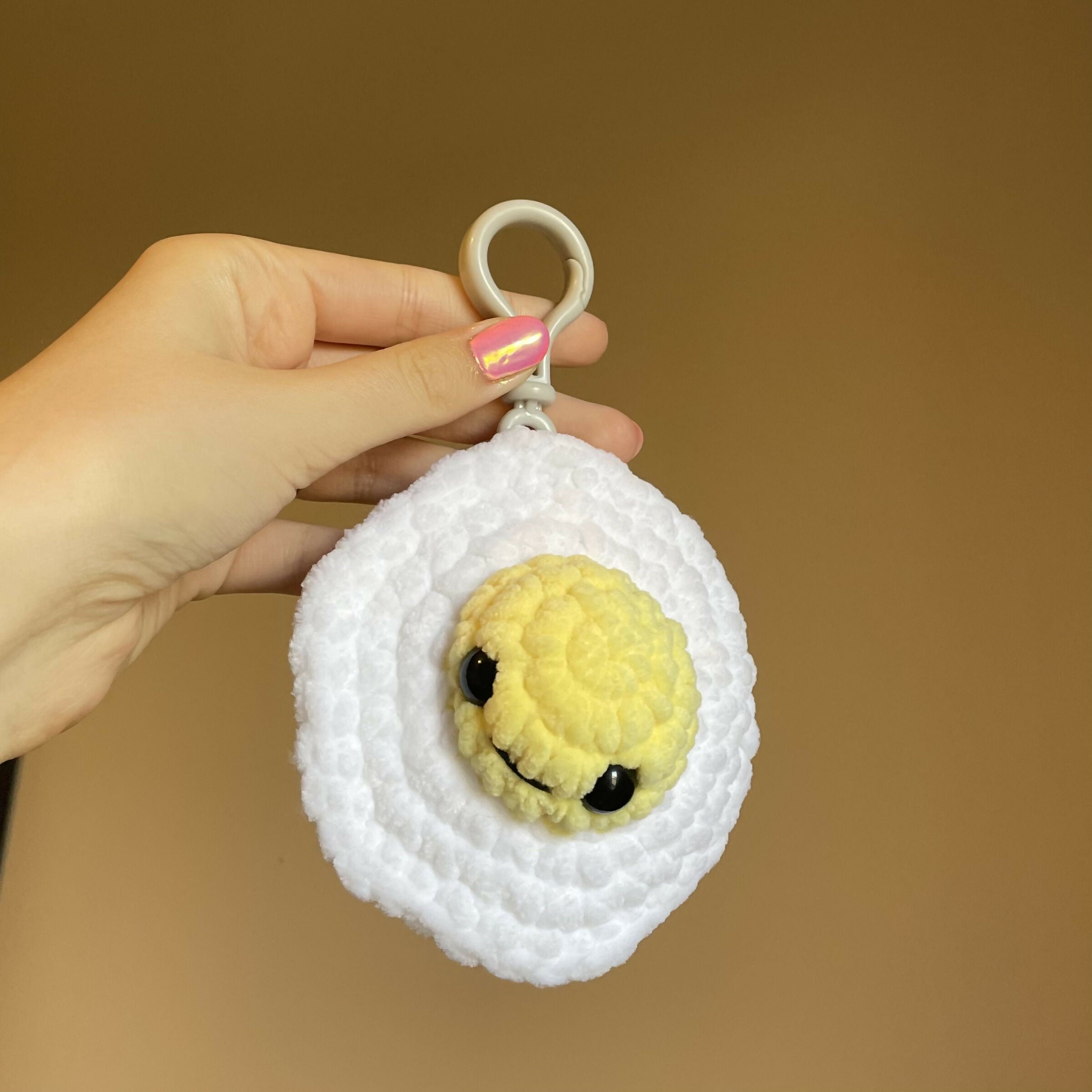 Small Crochet Fried Egg
