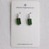 Dark Green Rectangle Earrings