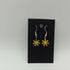 Yellow Flower Enamel Dangly Earrings
