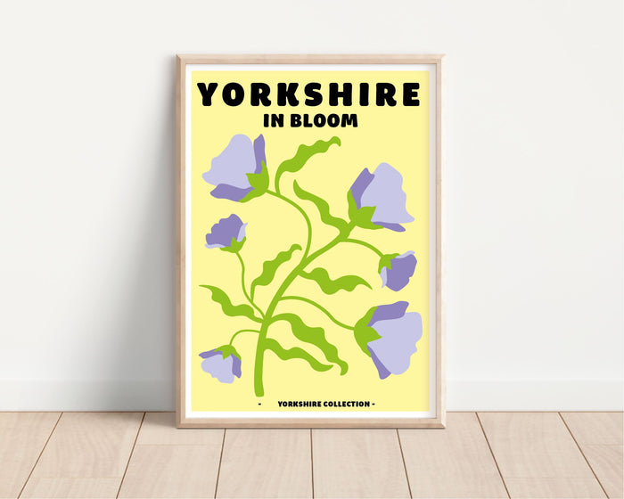 A5 Yorkshire In Bloom Print - Lemon