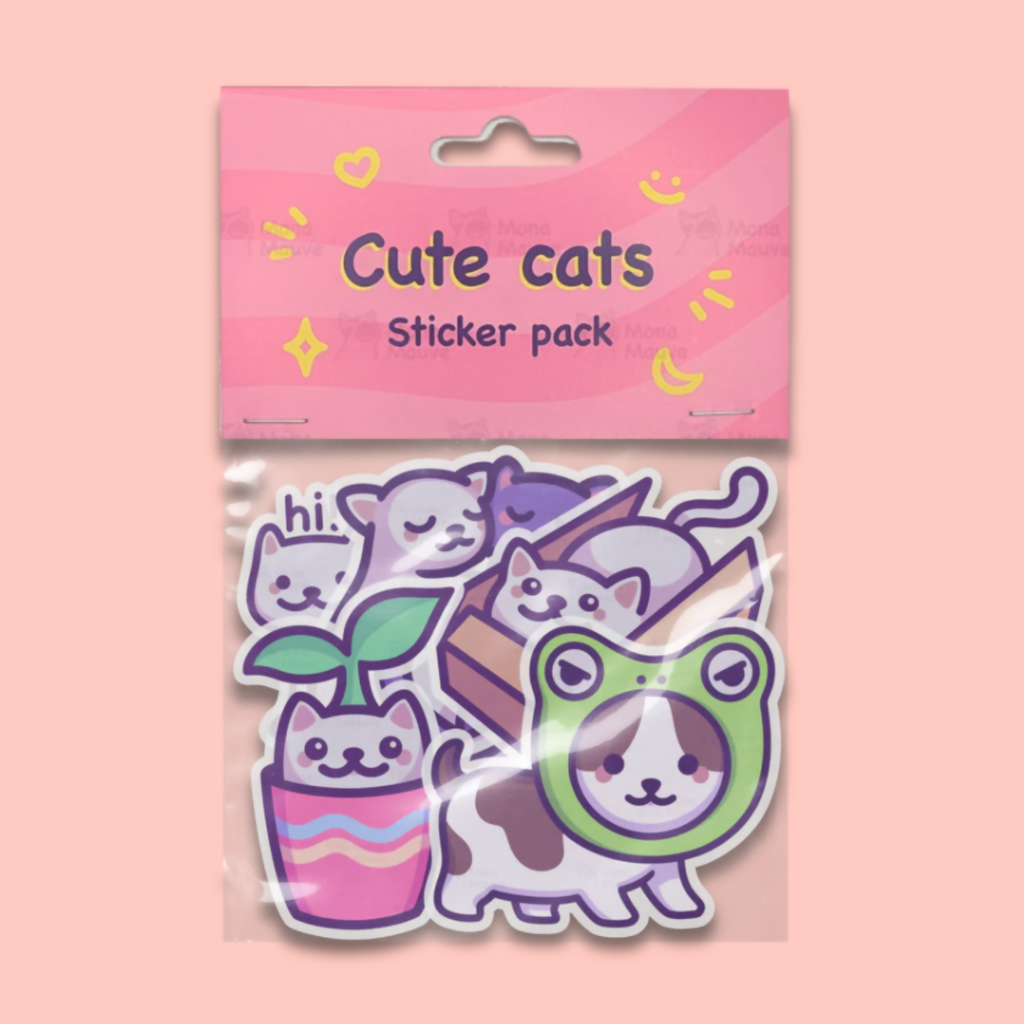 Cat Theme Sticker Packs - Various Designs