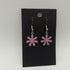 Pink Enamel Flower Earrings